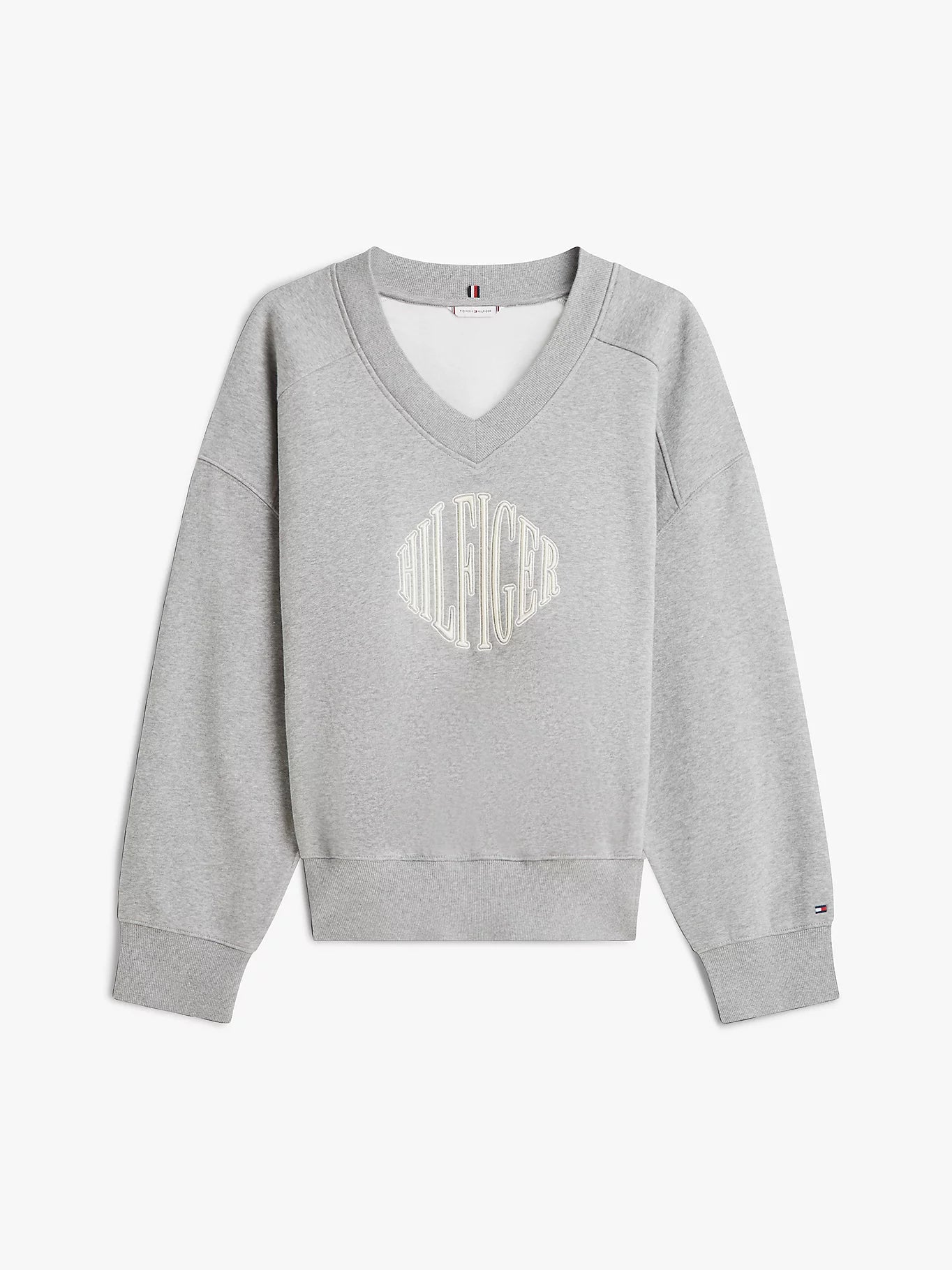 Tommy Hilfiger Naisten Collegepaidat Varsity V-nk Fleece, Vaaleanharmaa