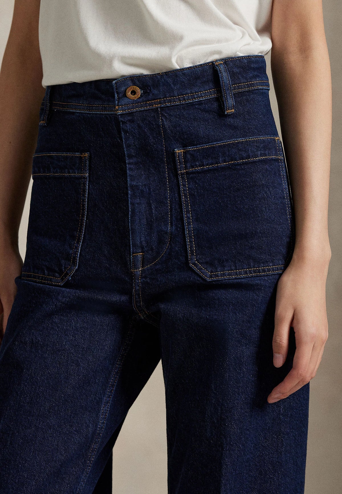 Polo Ralph Lauren naisten farkut Woven Flare, sininen, indigo
