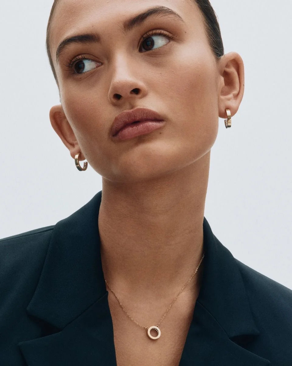 Edblad korvakorut Monaco Earrings Mini Gold, Gold pleated