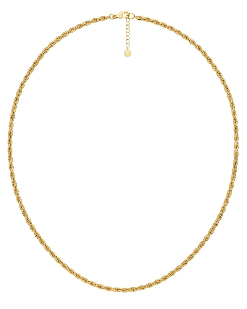 Edblad kaulakoru Rope Chain Necklace Gold, Gold pleated