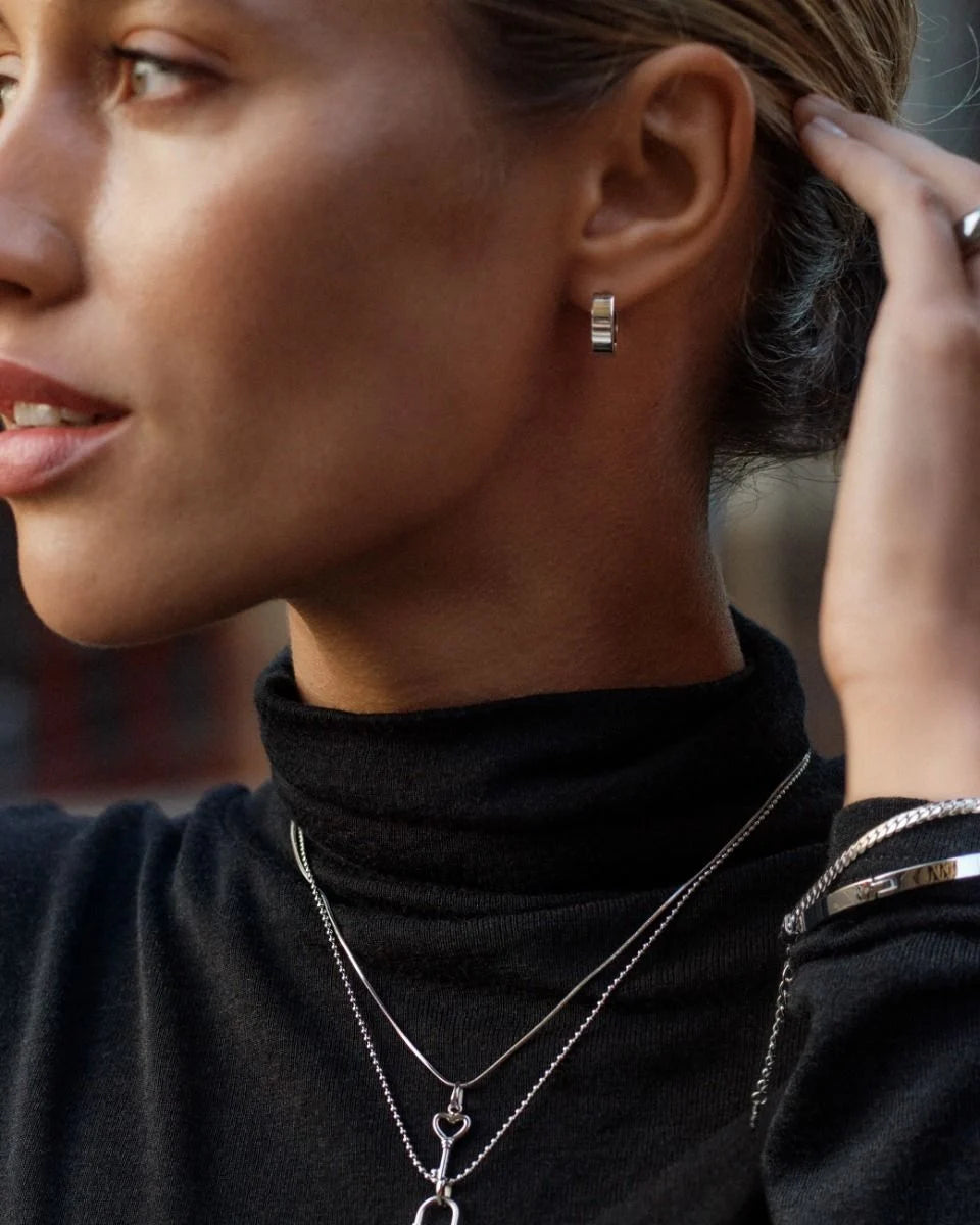 Edblad korvakorut Fave Hoops Steel, Stainless steel