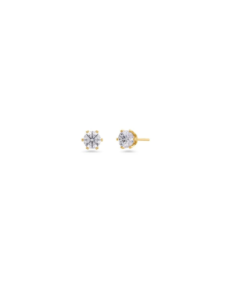 Edblad korvakorut Crown Studs Mini Gold, Gold pleated