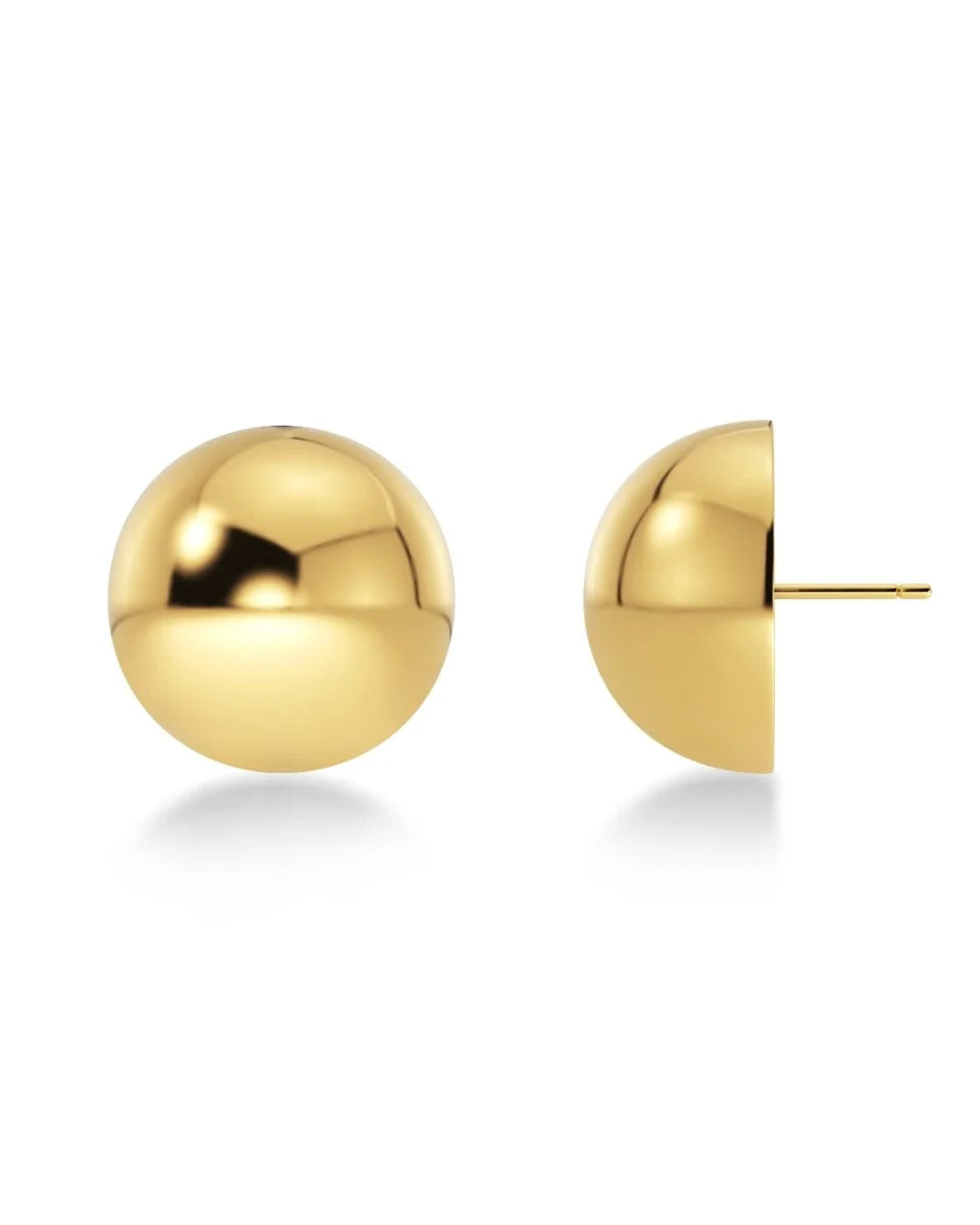 Edblad korvakorut Bead Studs Gold, Gold pleated