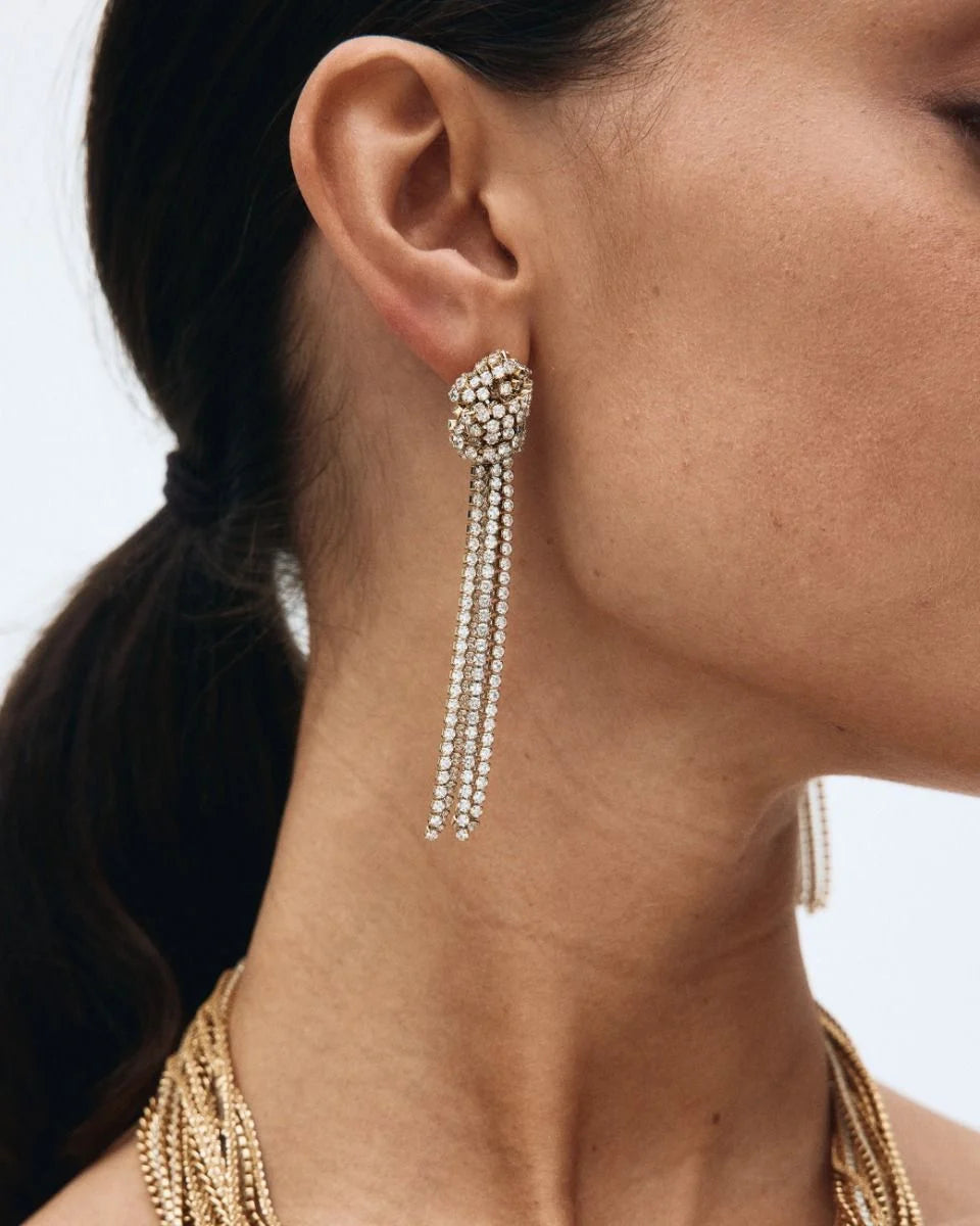 Edblad korvakorut Revel Knot Earrings Gold, Gold pleated