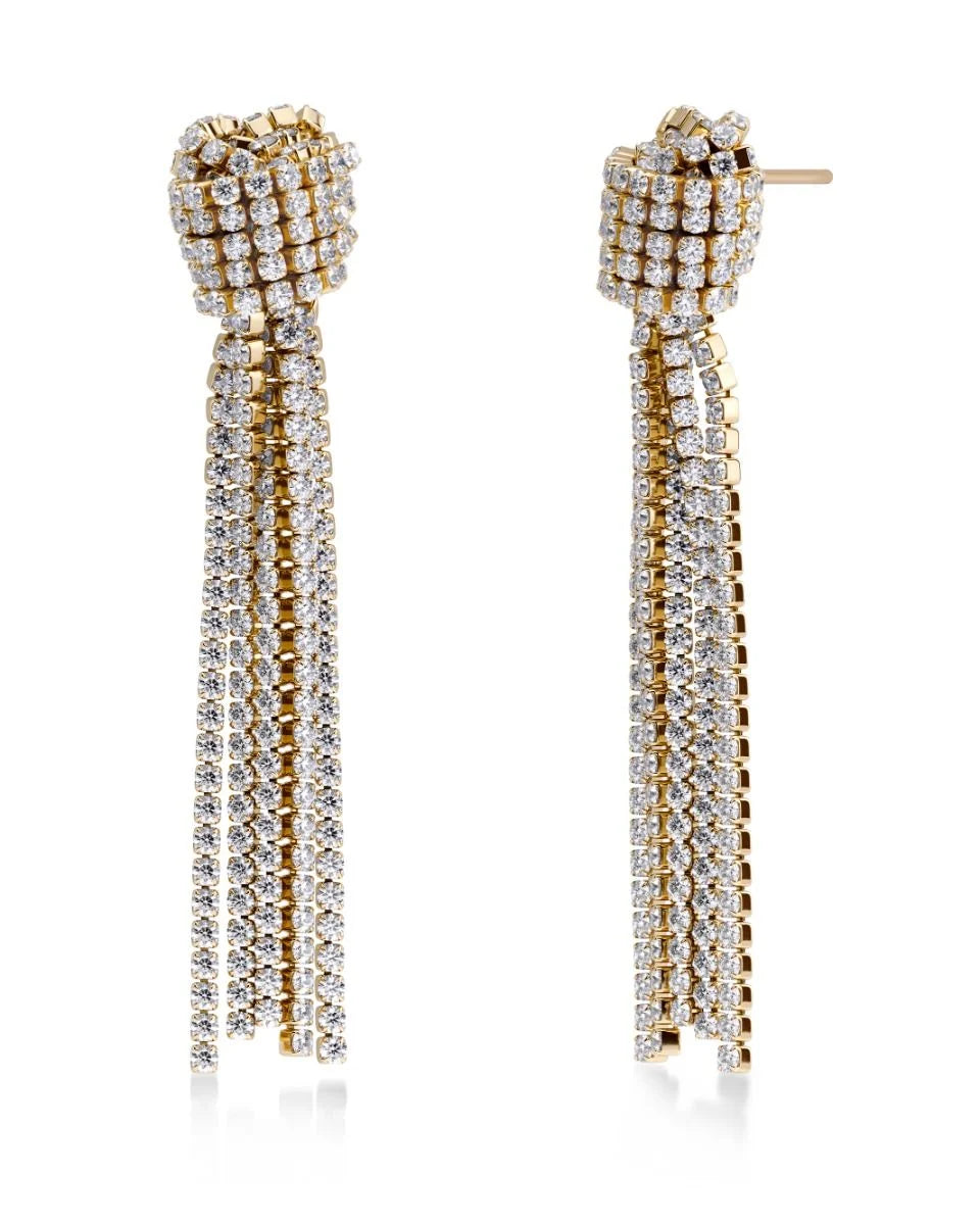 Edblad korvakorut Revel Knot Earrings Gold, Gold pleated