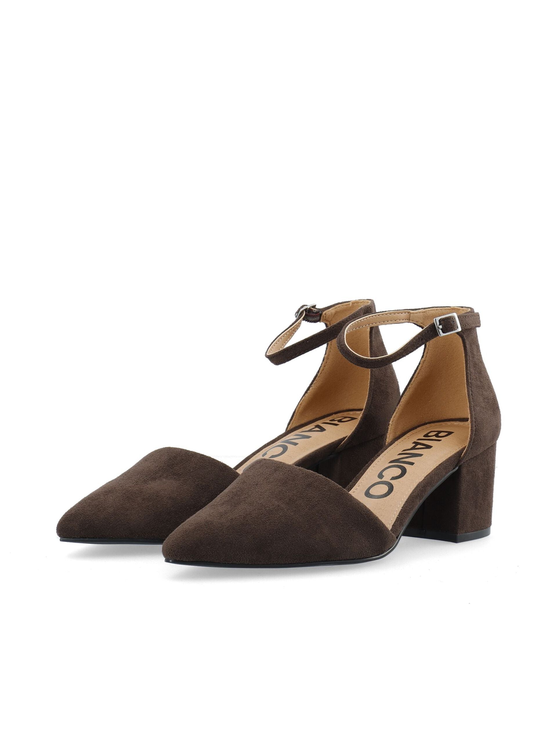 Bianco naisten korkokengät Biadevived Heel MicroSuede, tummanruskea