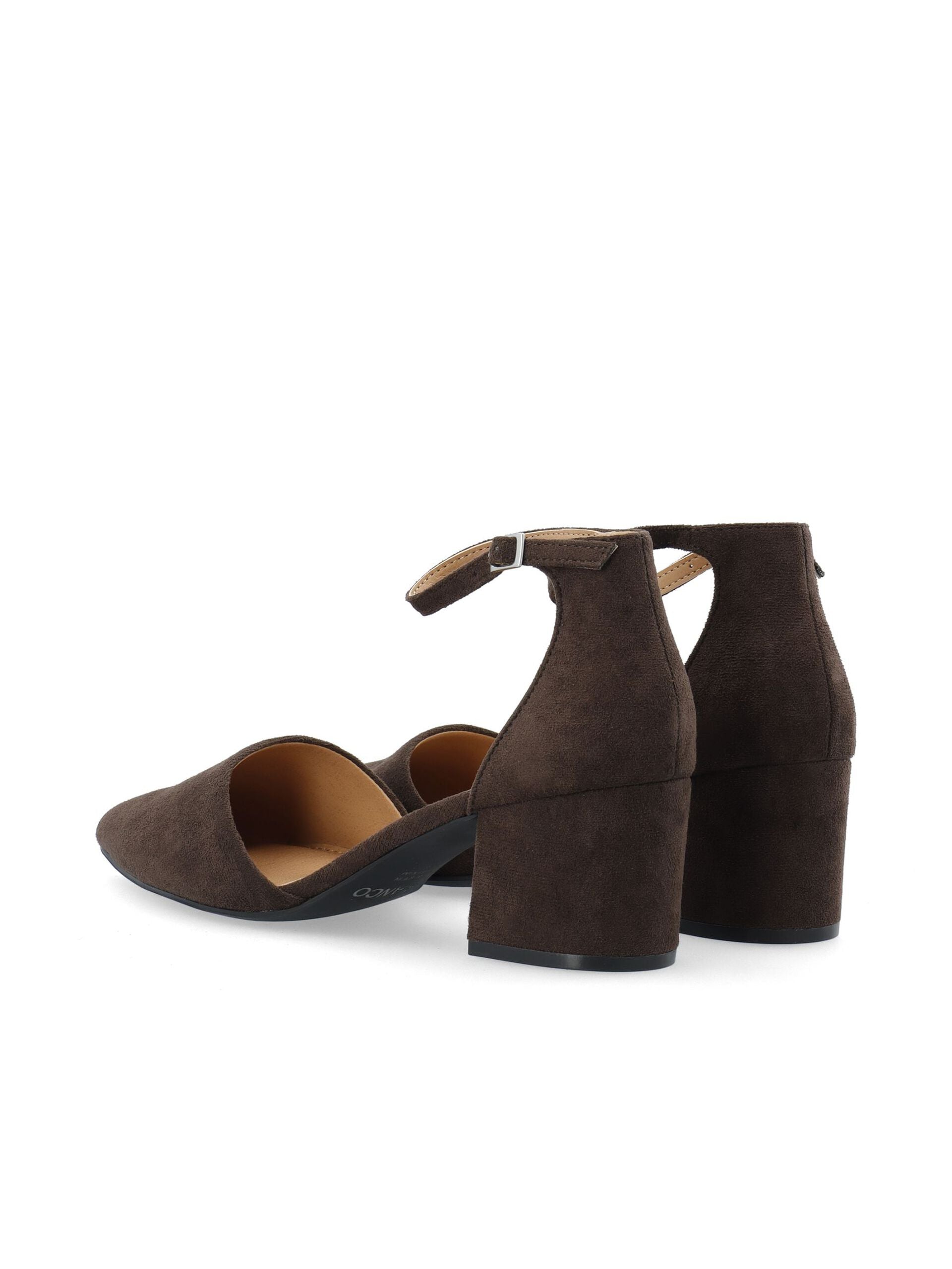 Bianco naisten korkokengät Biadevived Heel MicroSuede, tummanruskea