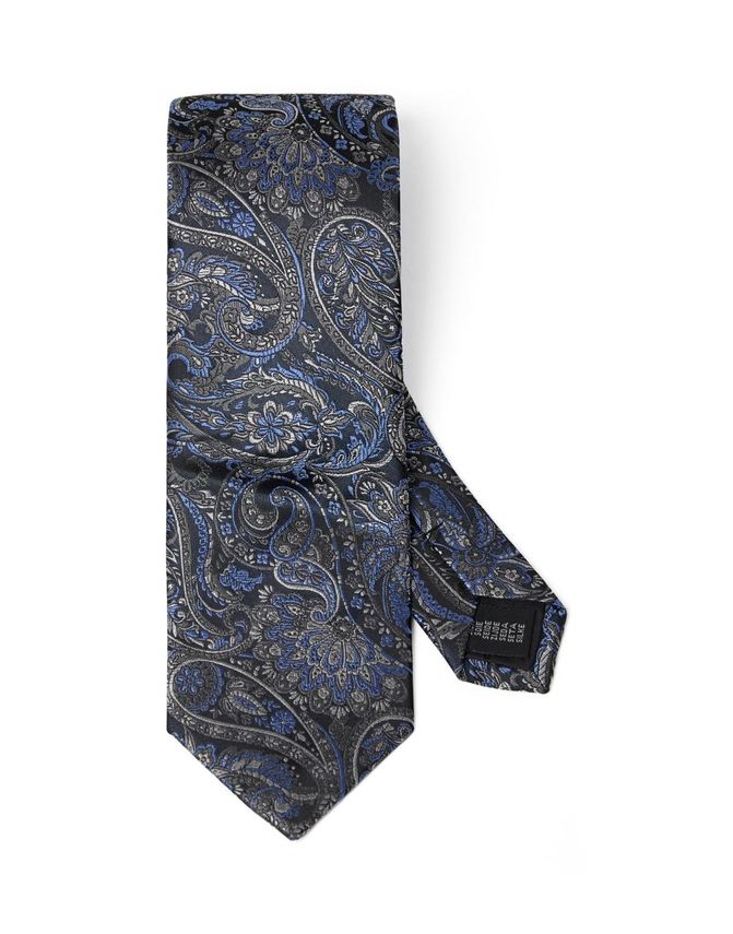 Gino Marcello solmio Silk Tie Paisley, sininen kuosi