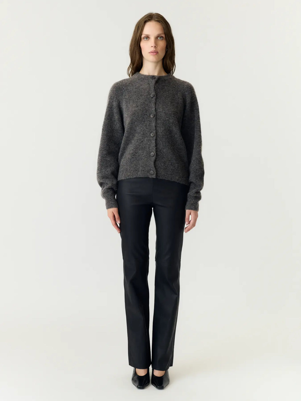 Y.A.S naisten neuletakki Yasjohi, Medium Grey Melange
