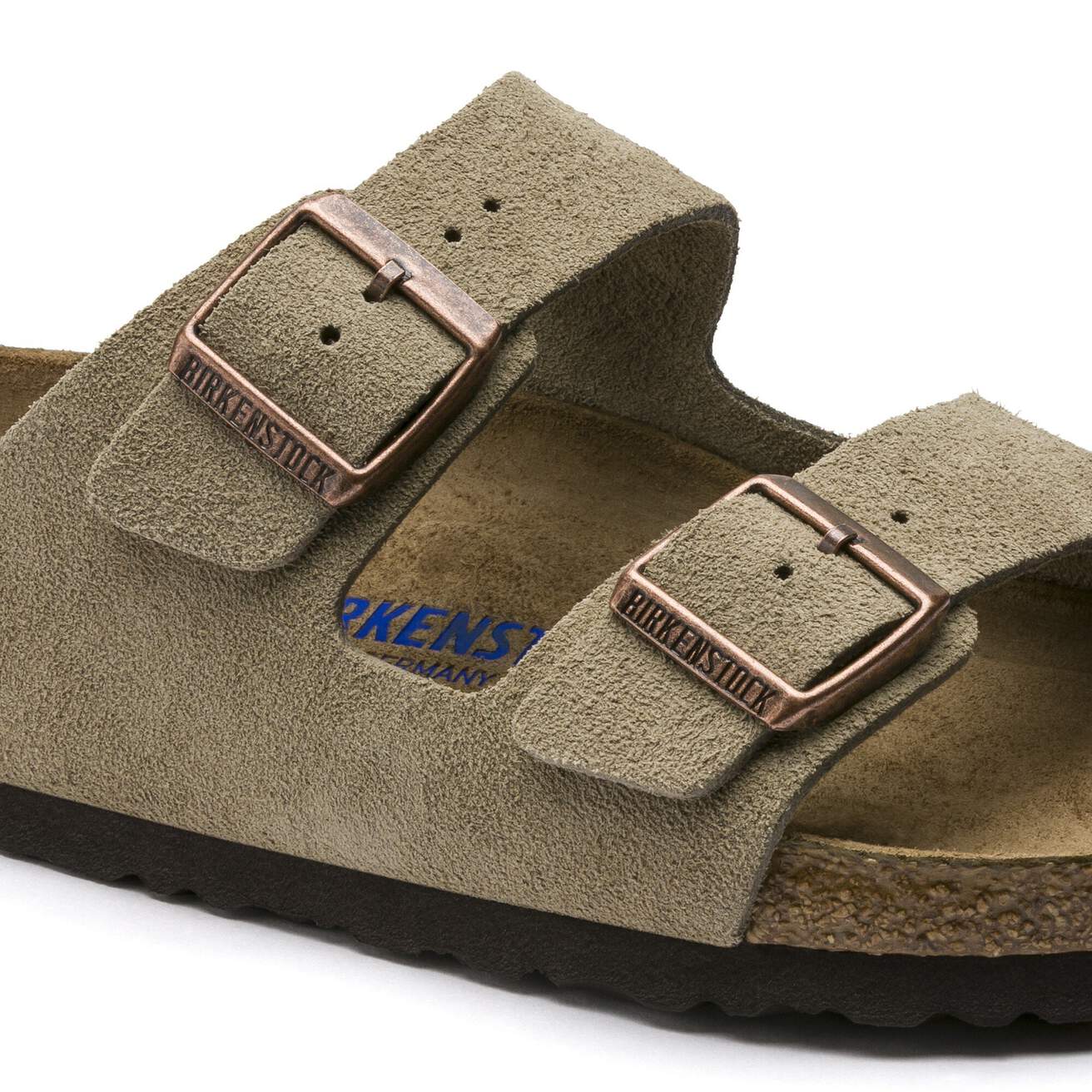 Birkenstock naisten sandaalit Arizona Narrow, harmaanruskea