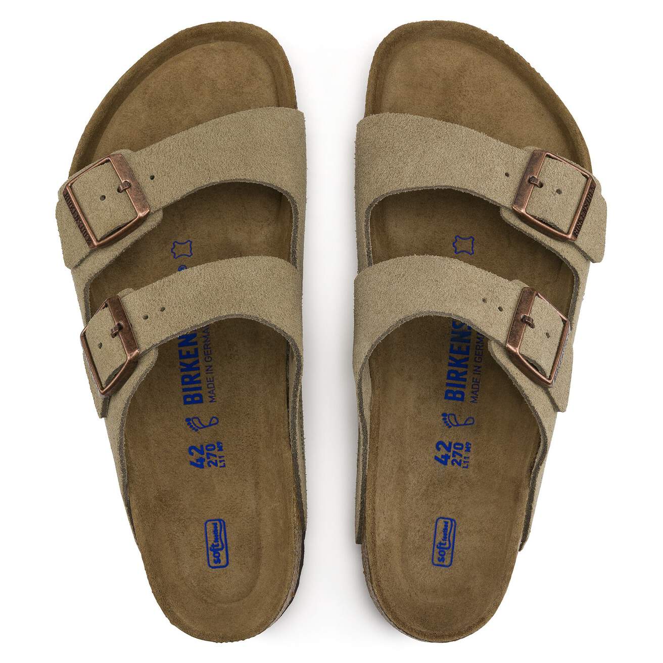 Birkenstock naisten sandaalit Arizona Narrow, harmaanruskea