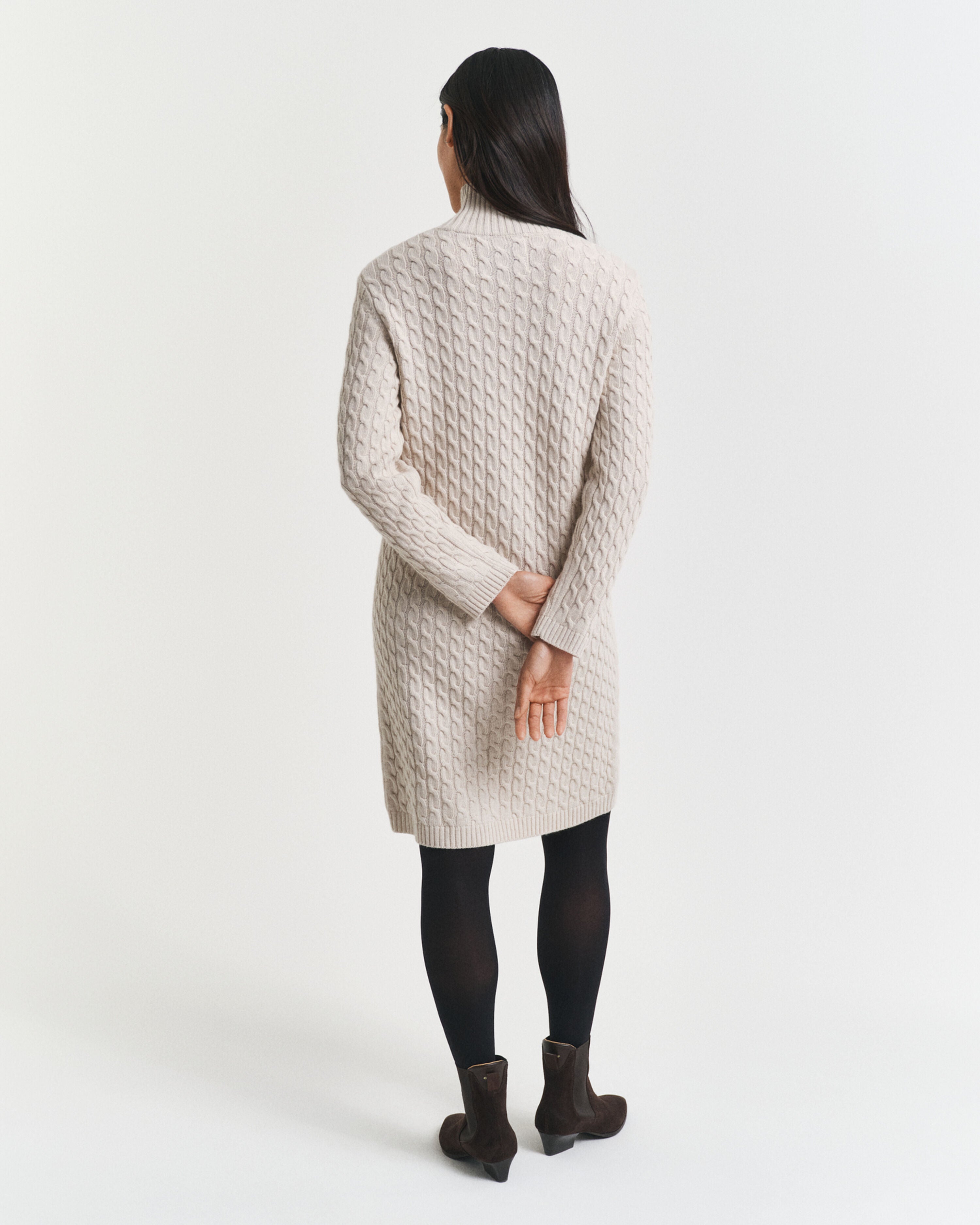 Gant naisten neulemekko CABLE KNIT DRESS, kitti