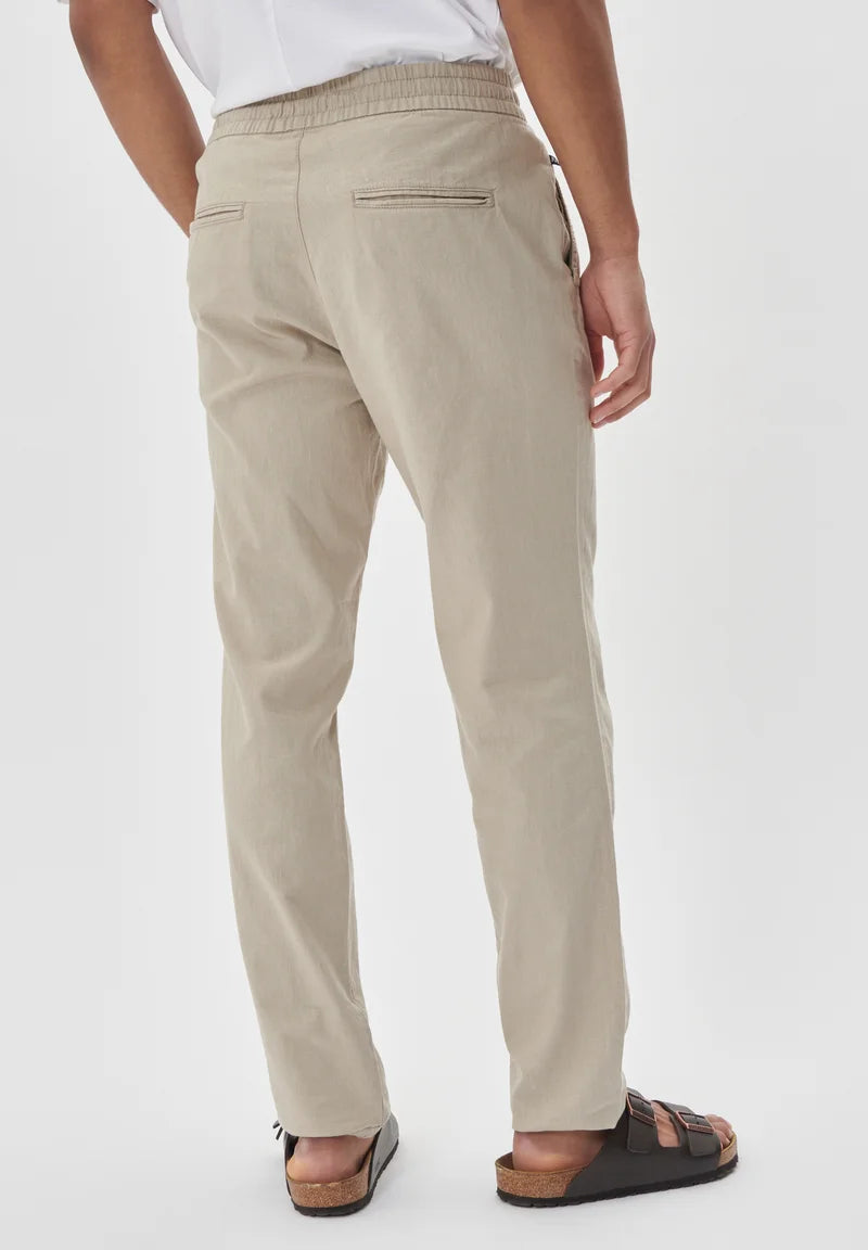 Matinique housut Barton Pant Linen Cotton, Plaza Taupe
