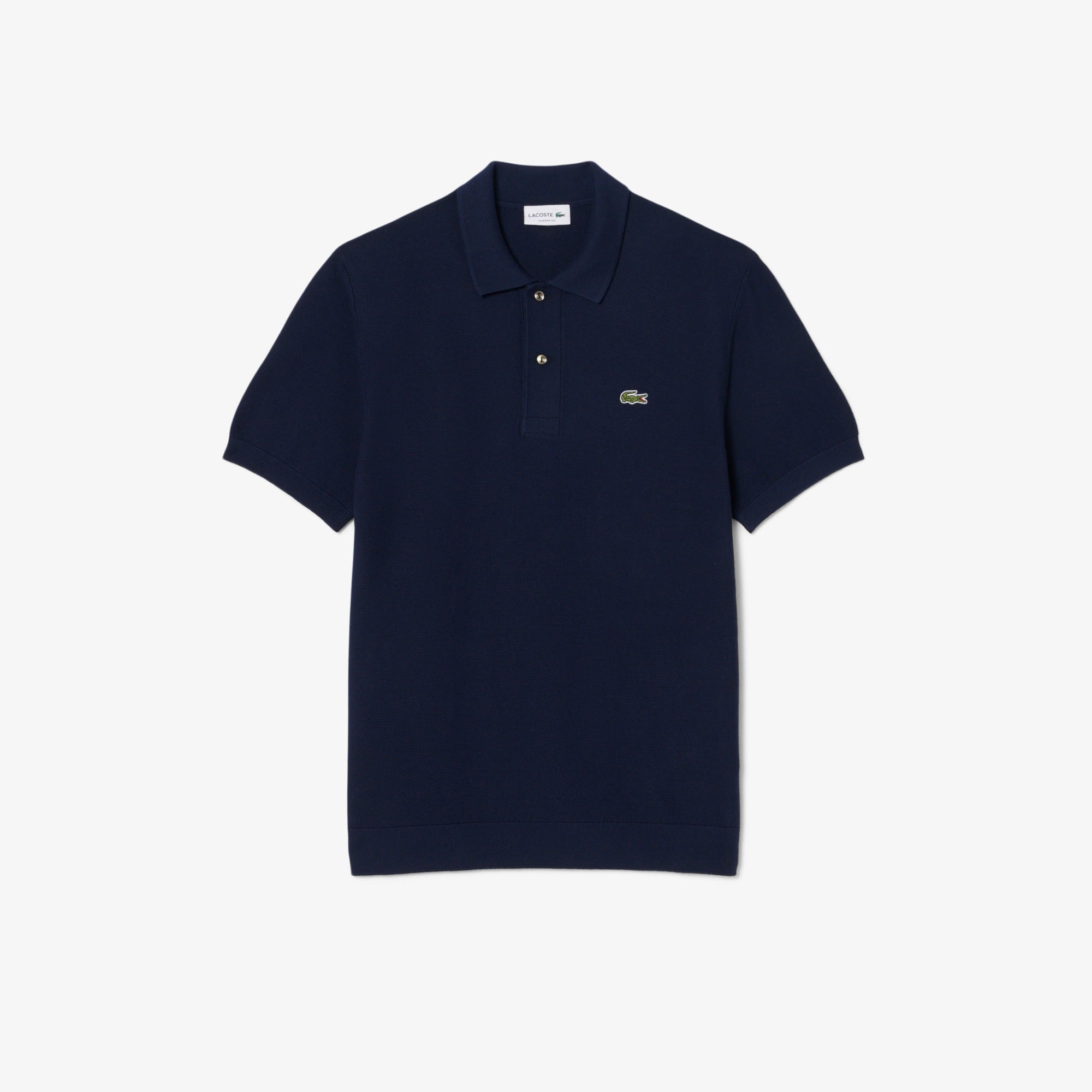 Lacoste miesten pikeepaita Fineknit Cotton Polo Collar SS Sweater, tummansininen