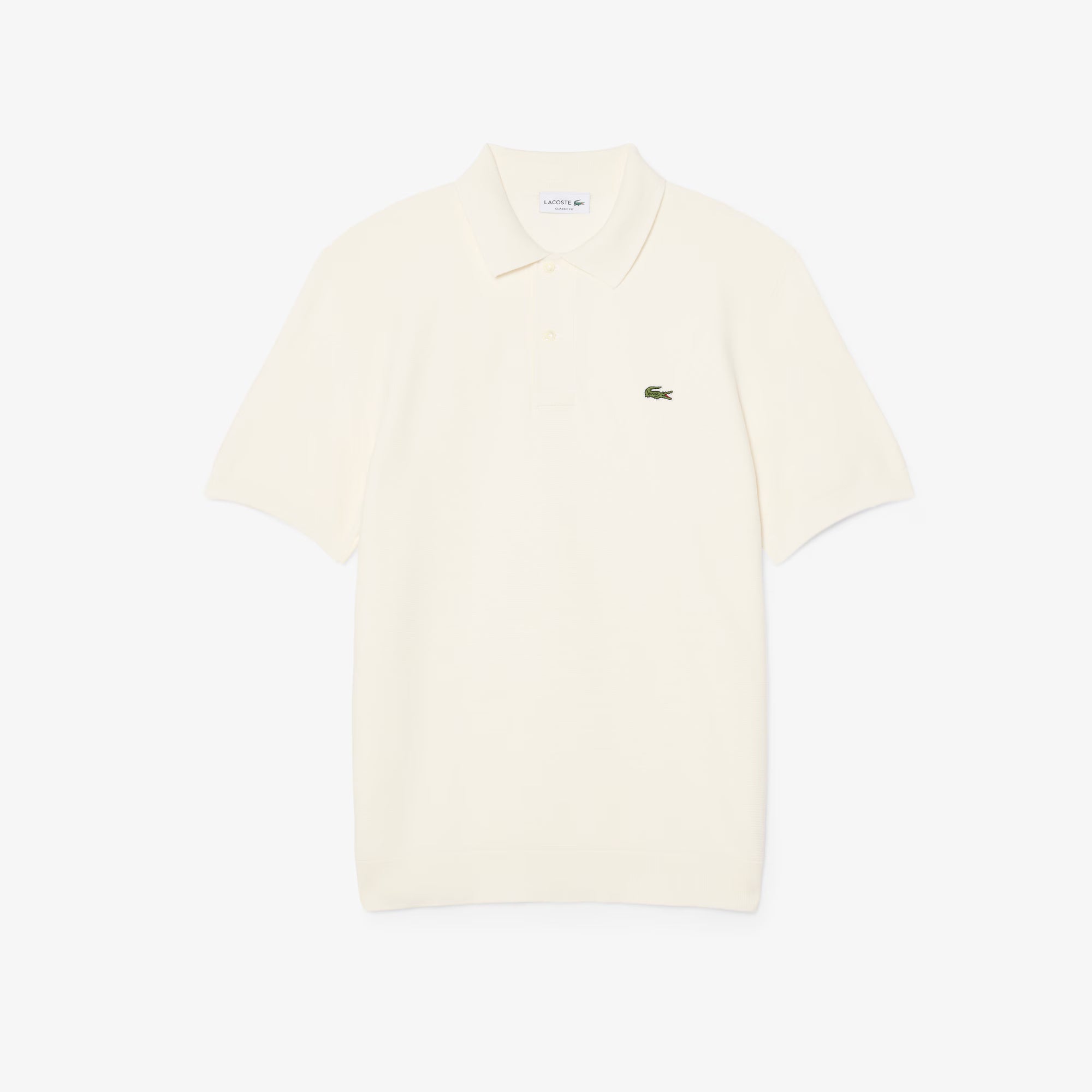 Lacoste miesten pikeepaita Fineknit Cotton Polo Collar SS Sweater, valkoinen