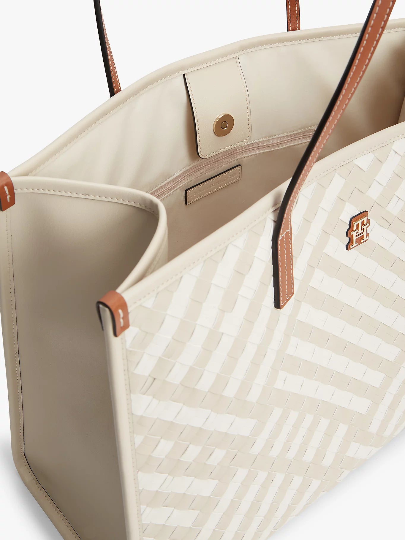 Tommy Hilfiger naisten laukku City Tote, kuosillinen beige