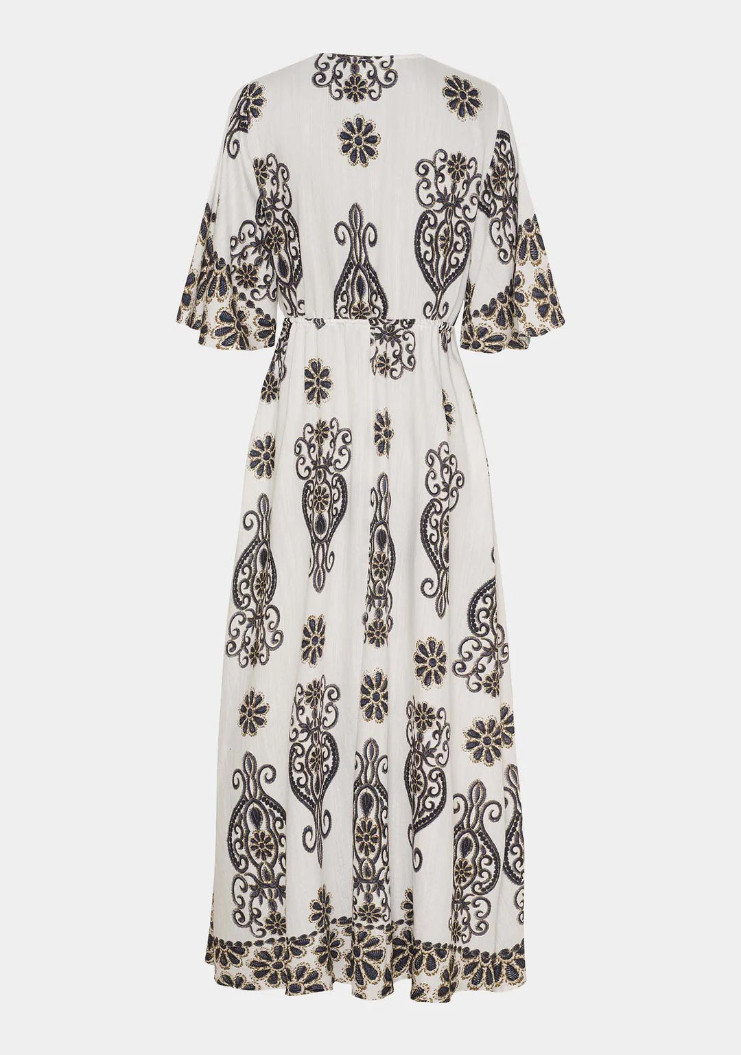Isay mekko Ane Long Dress, ruskea kuosillinen