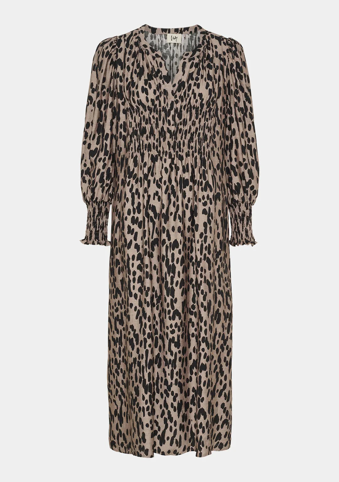 Isay mekko Ane V-Neck Dress, musta kuosi