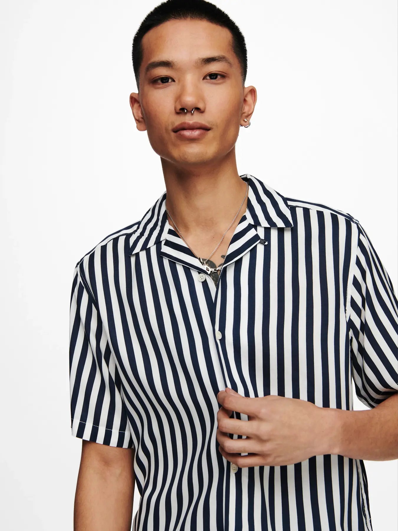 Only and Sons miesten lyhythihainen kauluspaita ONSWAYNE, Dress Blues