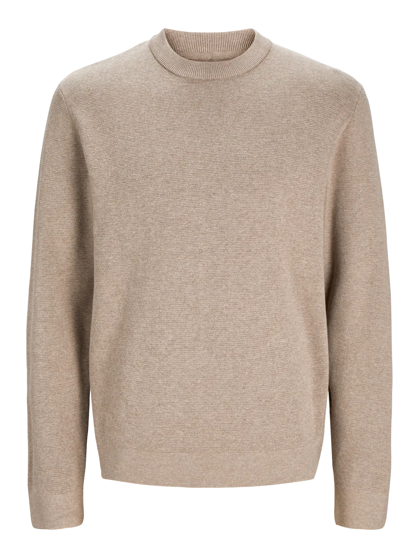 Jack and Jones miesten neulepusero Milano Stitch Crew Neck, Greige Melange