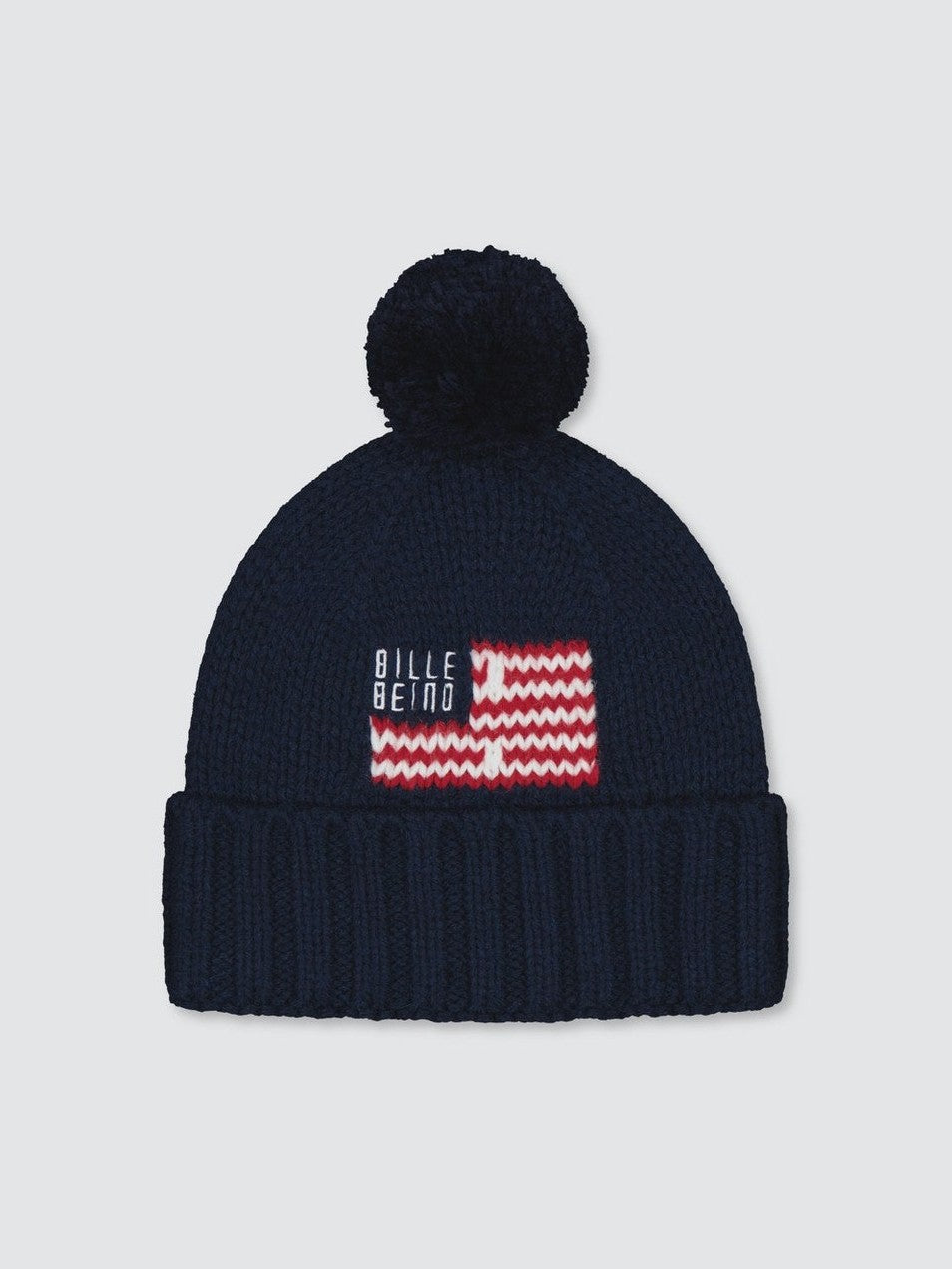 Billebeino unisex pipo Flag Pom Pom Beanie, tummansininen