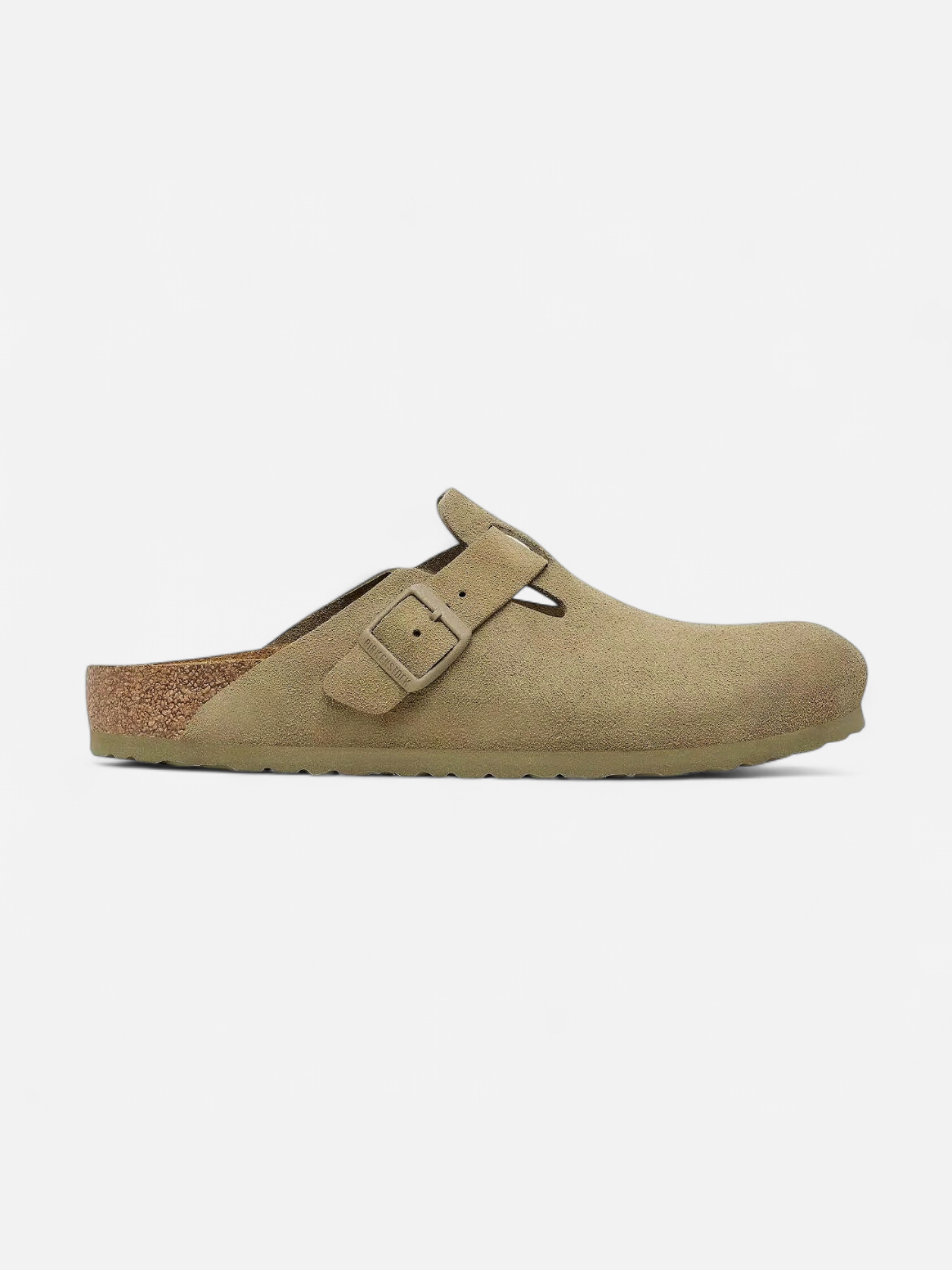 Birkenstock unisex pistokkaat Boston Regular Suede Faded Khaki, tumma kameli - Kekäle.fi