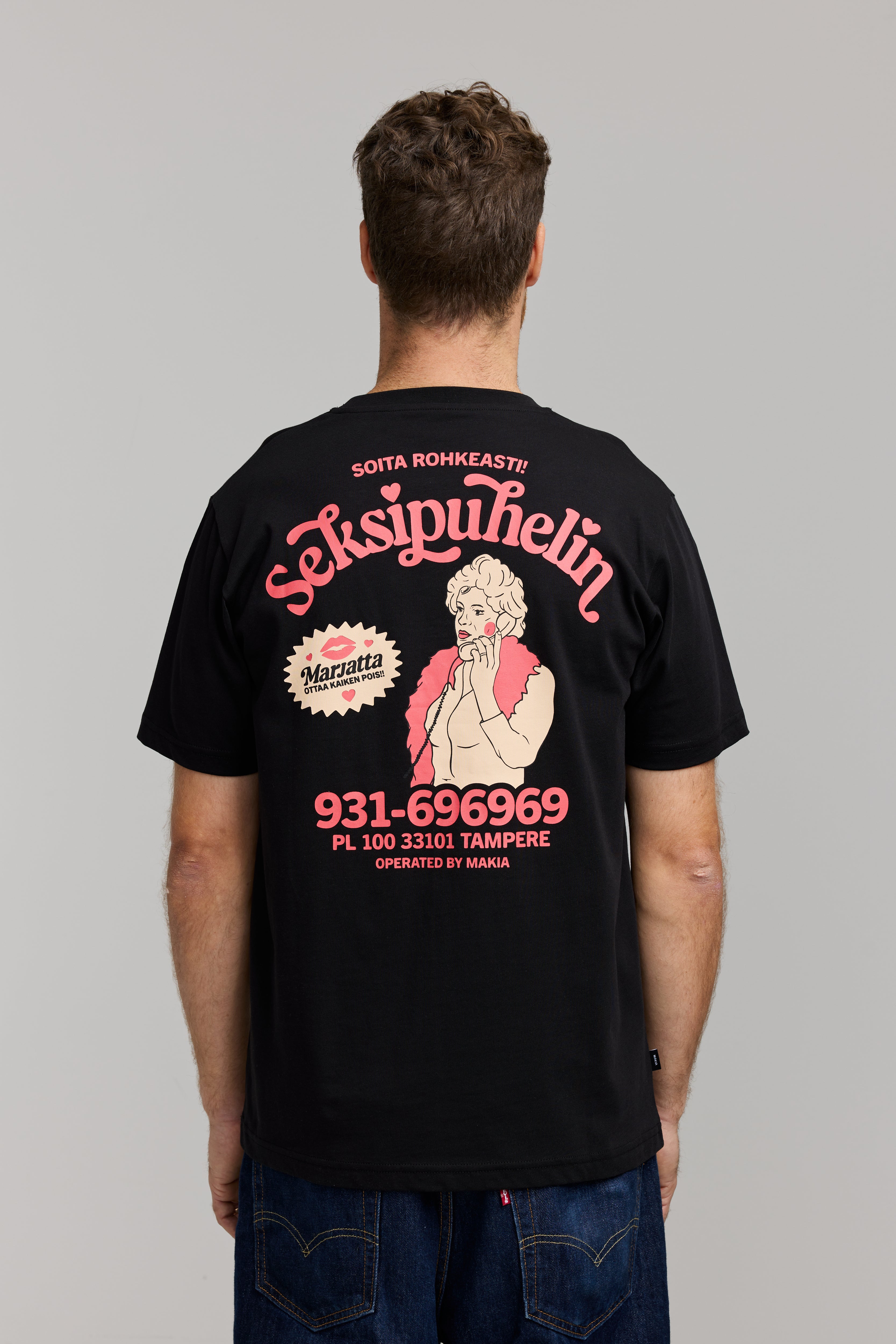 Makia Kummeli Seksipuhelin T-shirt, musta