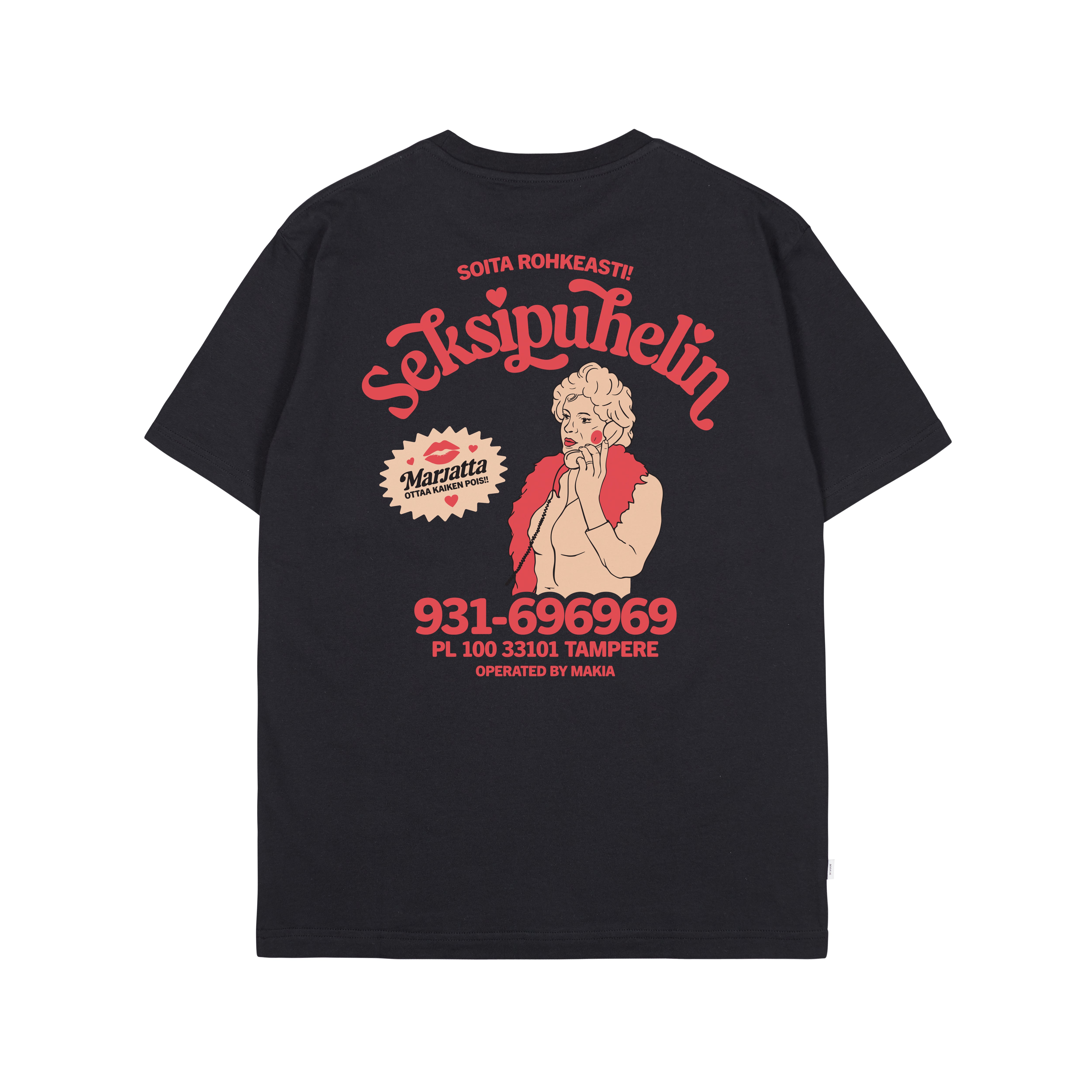 Makia Kummeli Seksipuhelin T-shirt, musta