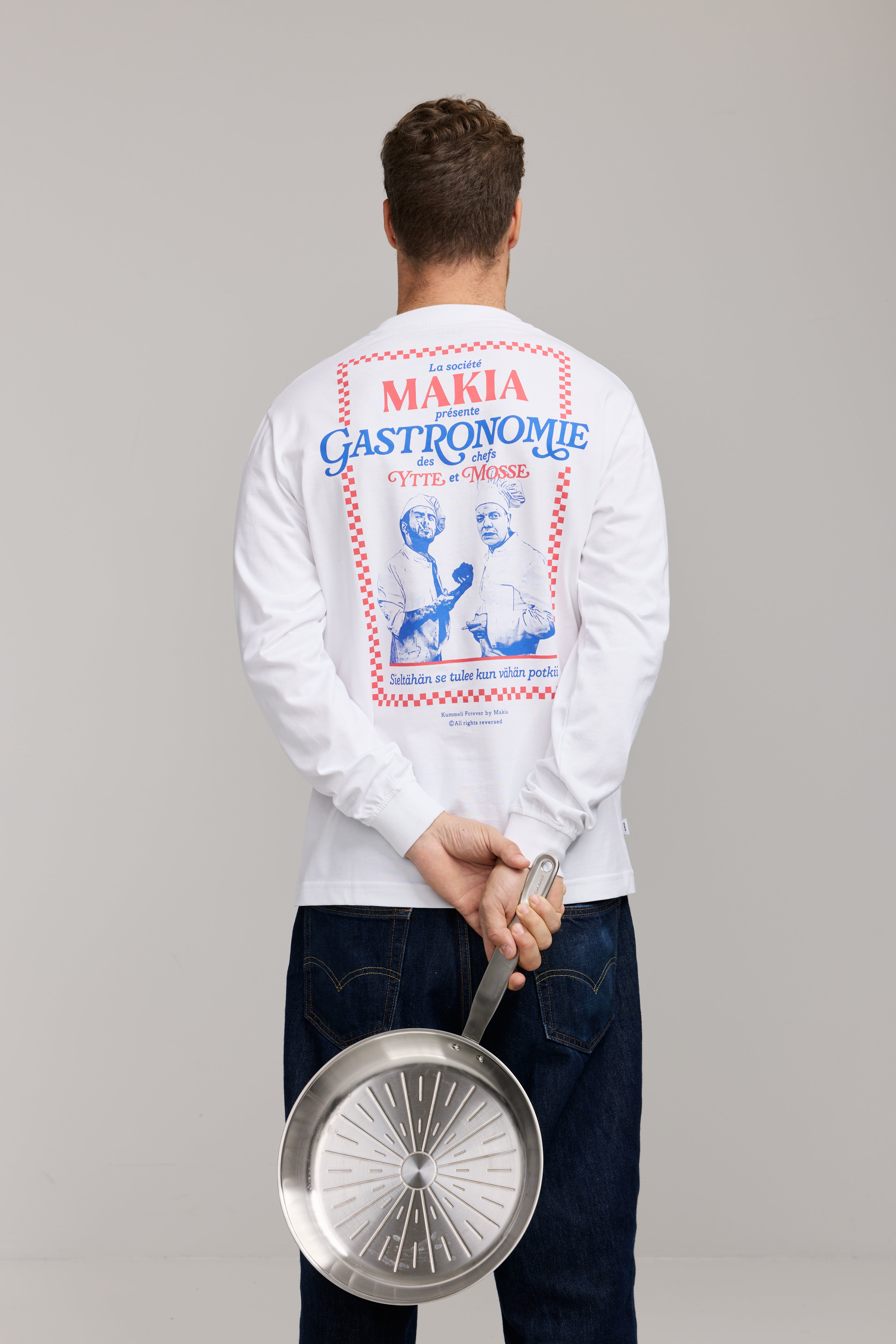 Makia Kummeli Gastronomie Long Sleeve, valkoinen