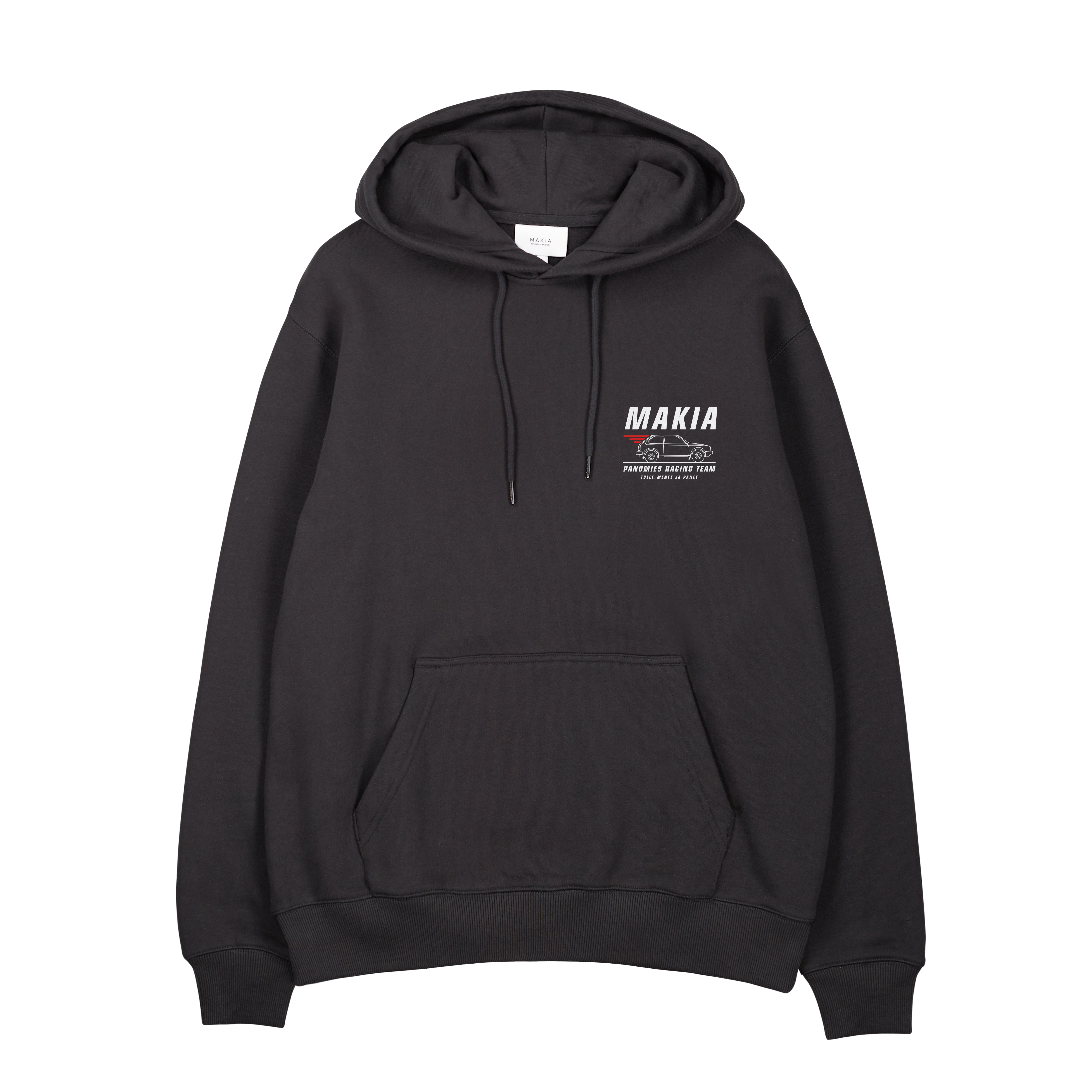 Makia Kummeli Racing Hooded Sweatshirt, musta