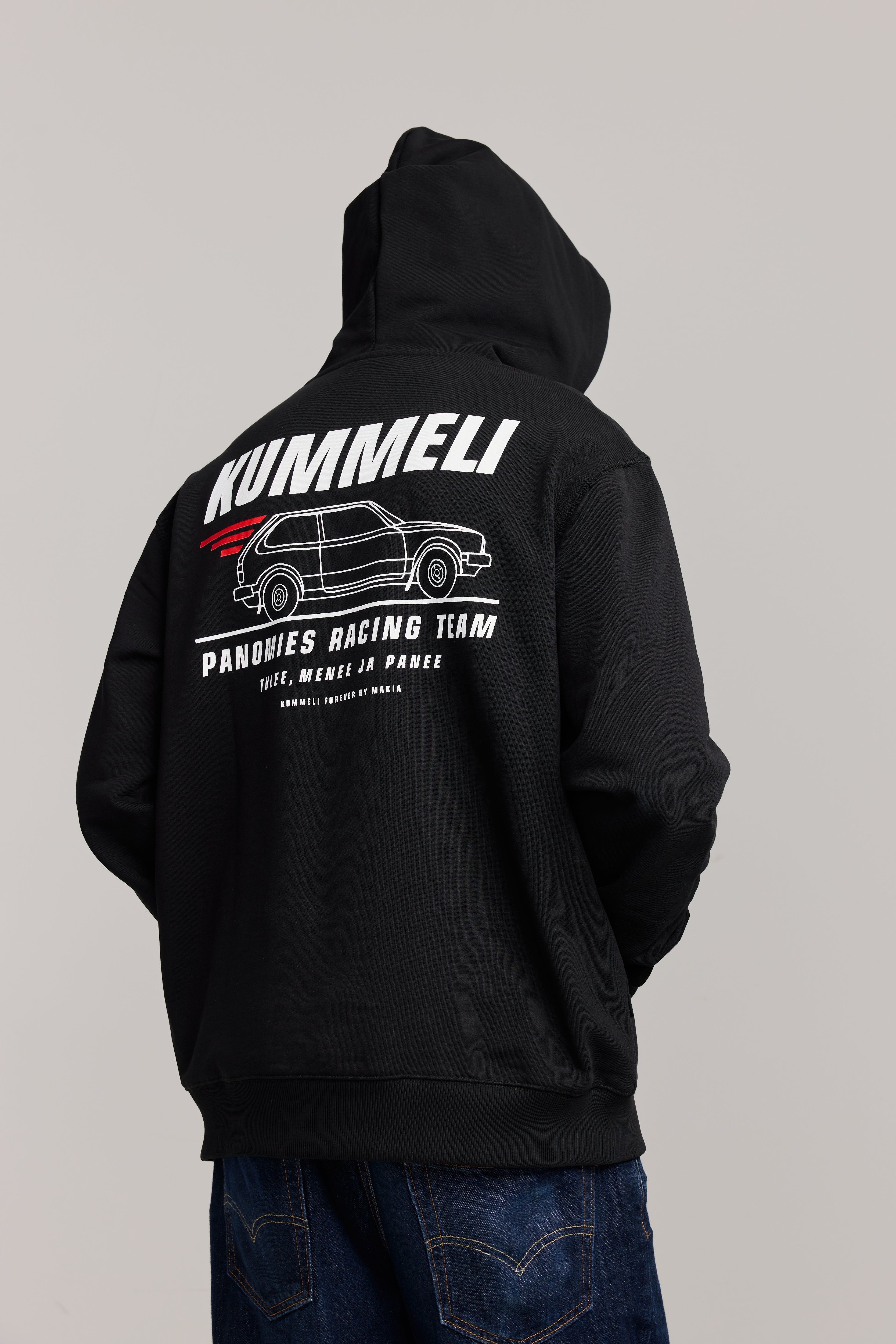 Makia Kummeli Racing Hooded Sweatshirt, musta