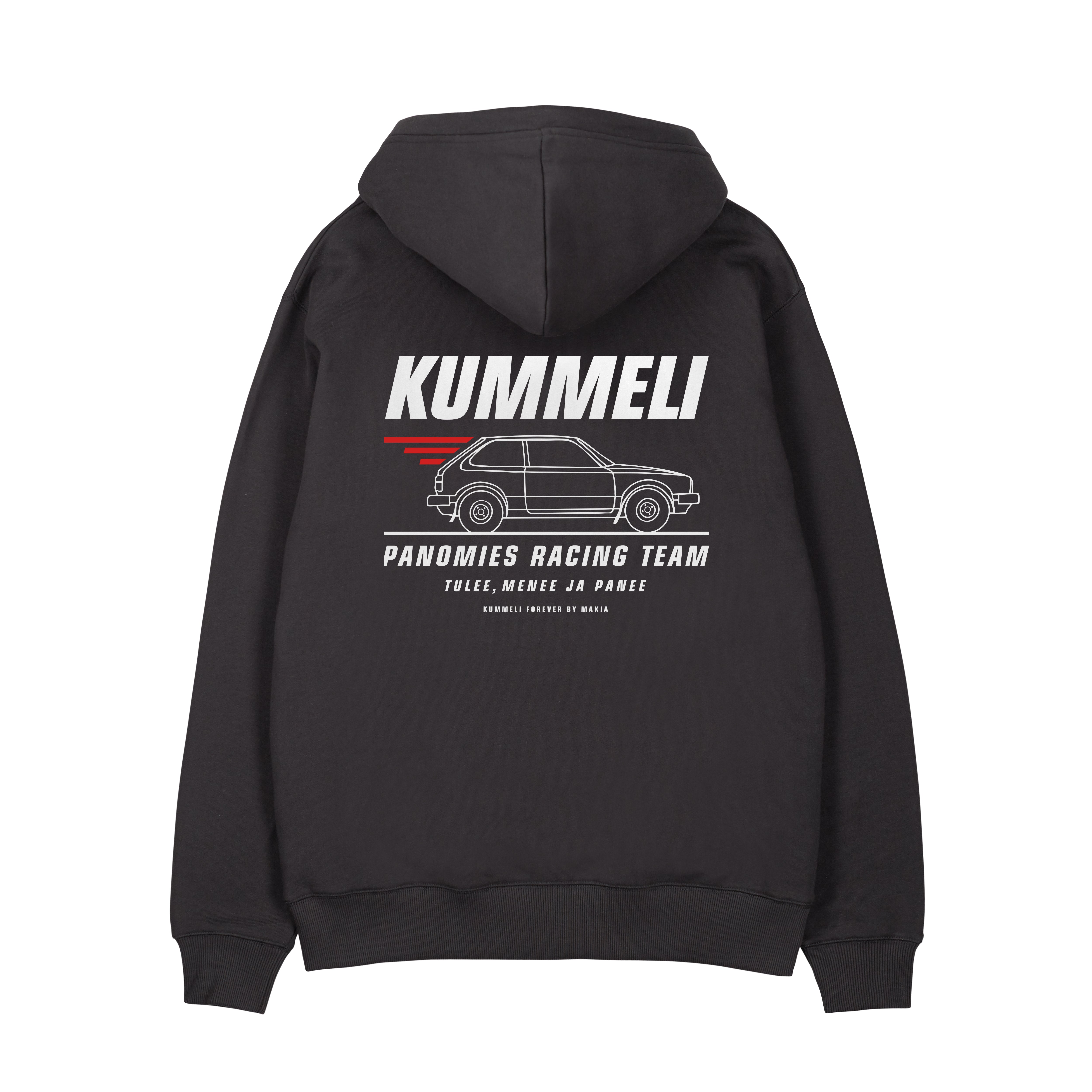 Makia Kummeli Racing Hooded Sweatshirt, musta