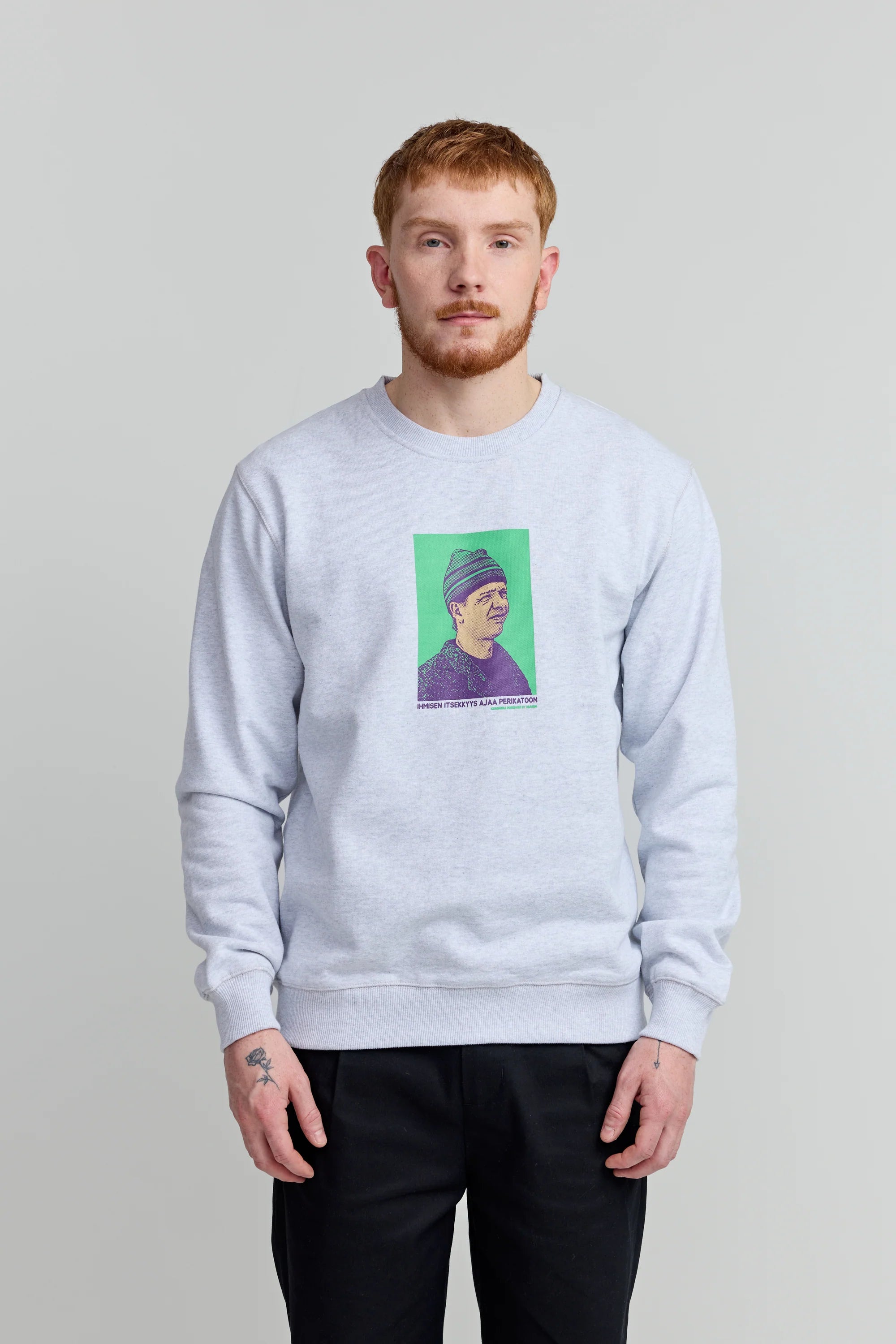 Makia Kummeli Ympäristöruutu Sweatshirt, vaaleanharmaa