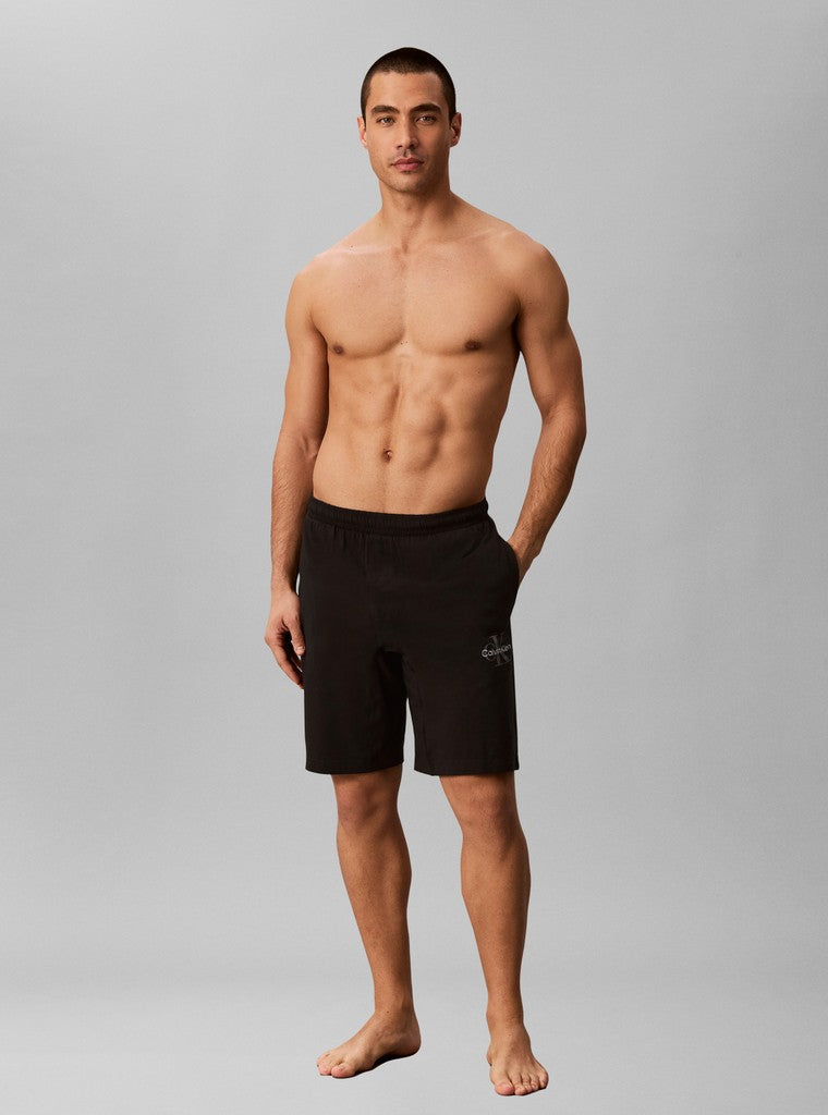 Calvin Klein miesten pyjamashortsit Monogram Sleep Short, musta