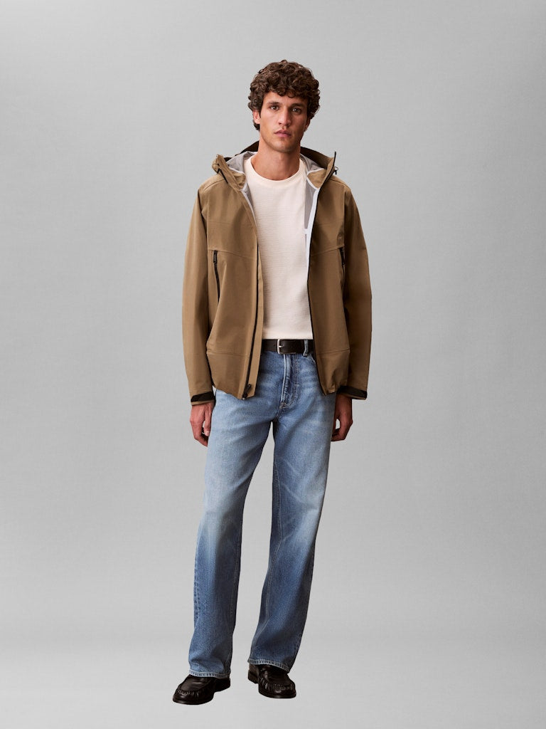 Calvin Klein Jeans miesten t-paita SS Waffle Badge Crewnk Tee, kerma