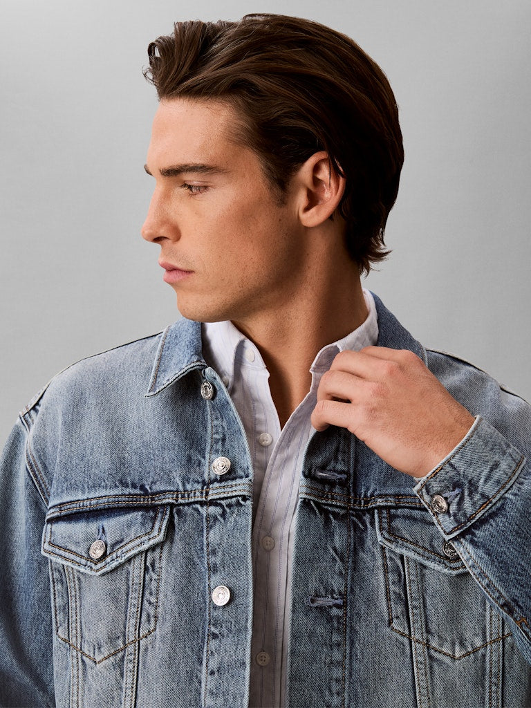 Calvin Klein Jeans miesten farkkutakki Andrew Classic Trucker Jeans Jacket, sininen indigo