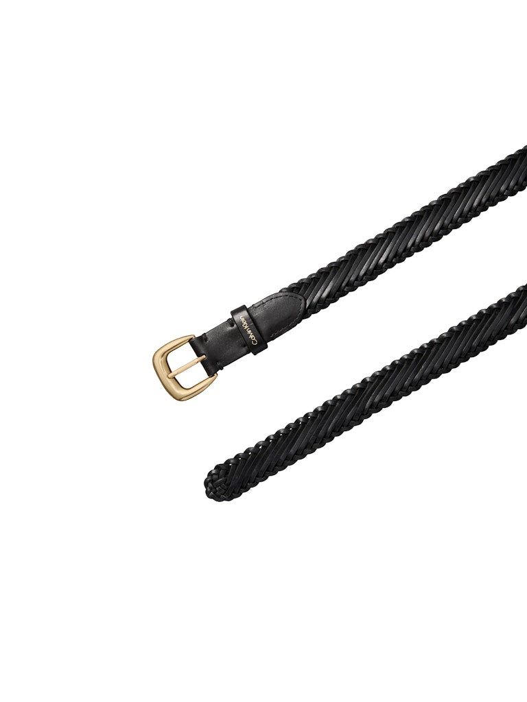 Calvin Klein Accessories naisten vyö Braided Logo Buckle 25MM, musta