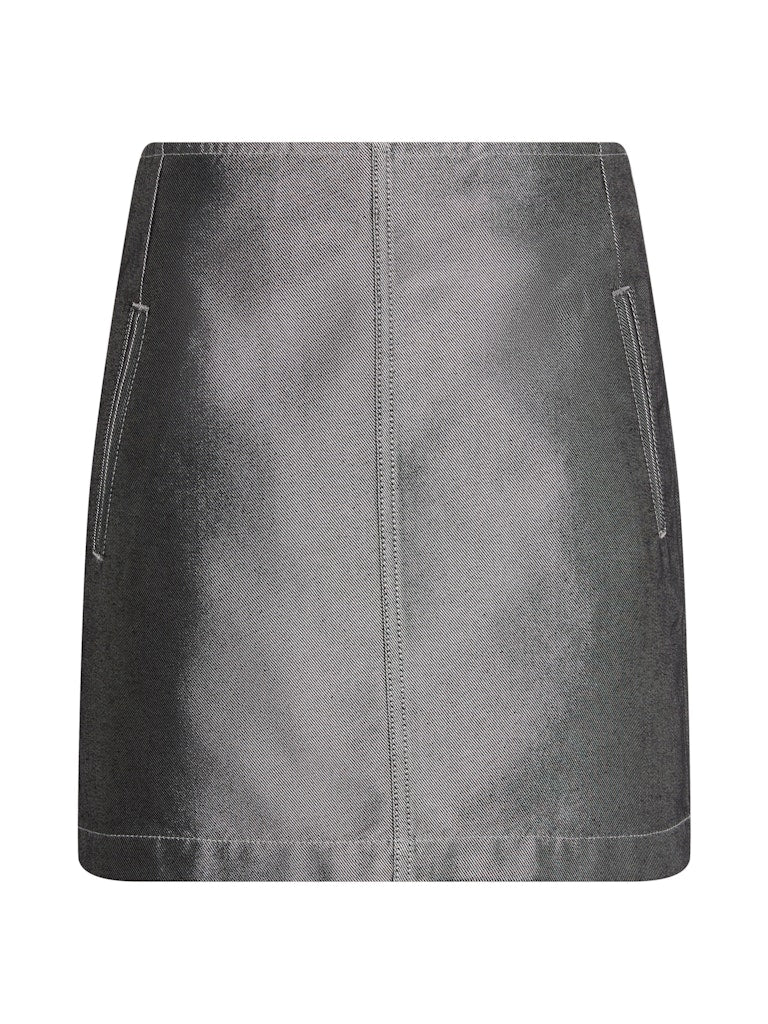Calvin Klein Jeans naisten hame A LINE SKIRT DENIM SHINE, hopeanharmaa
