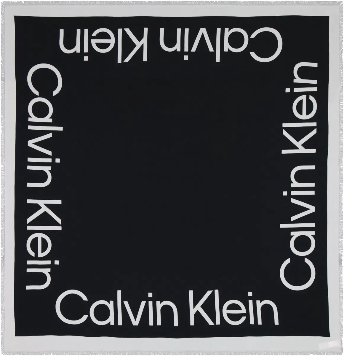 Calvin Klein Accessories huivi K-Contrast Logo Jacquard Scarf, musta kuosi