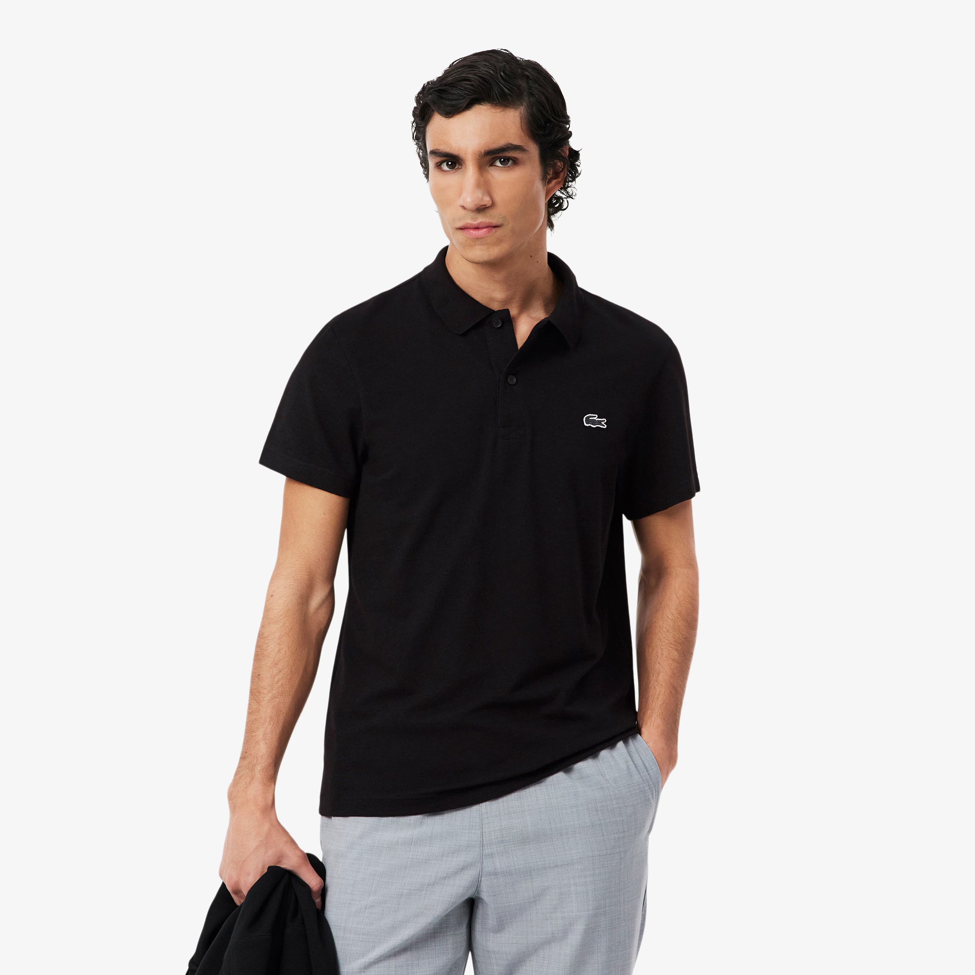 Lacoste miesten pikeepaita Reg Fit Sport Cotton Blend Polo Shirt, musta