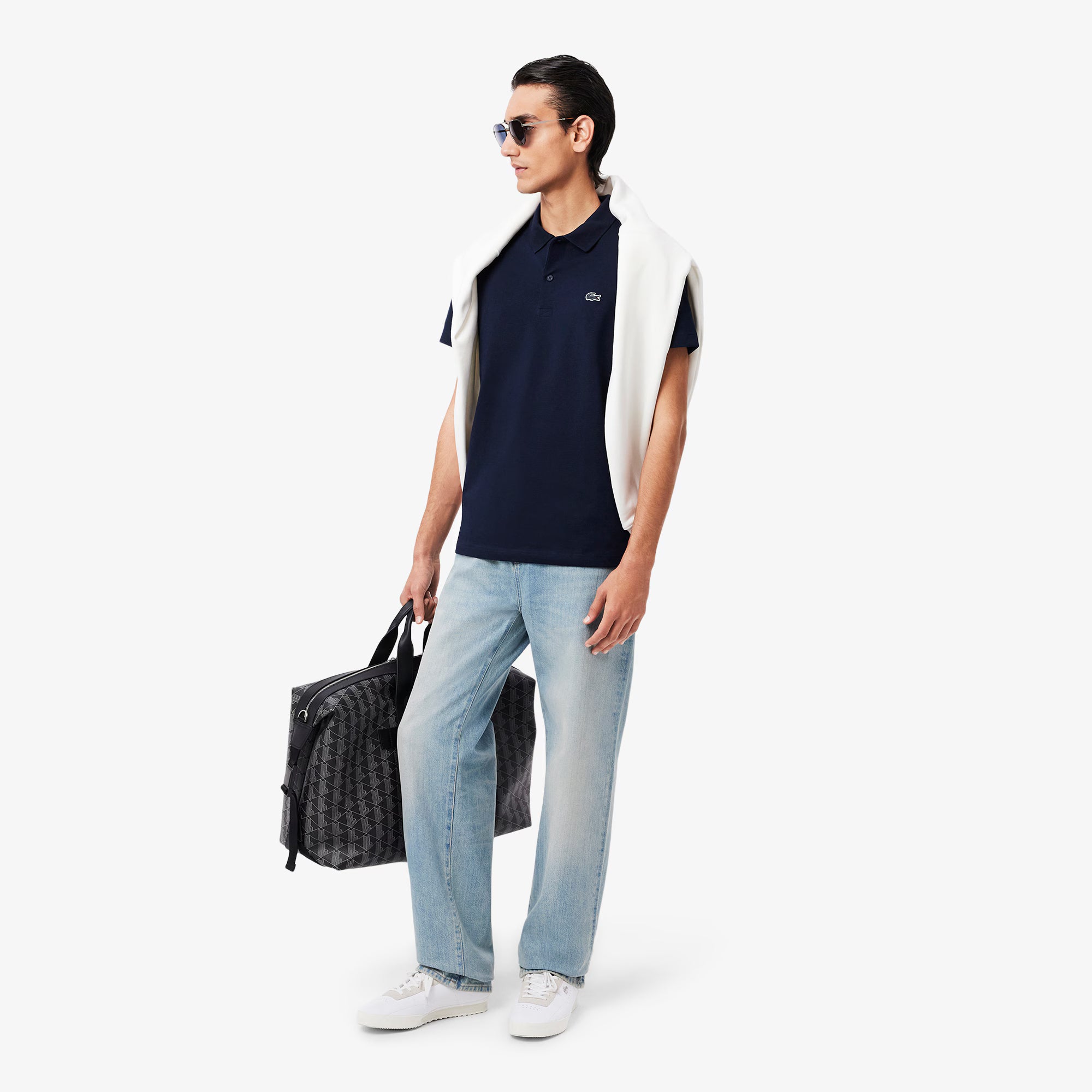 Lacoste miesten pikeepaita Reg Fit Sport Cotton Blend Polo Shirt, tummansininen