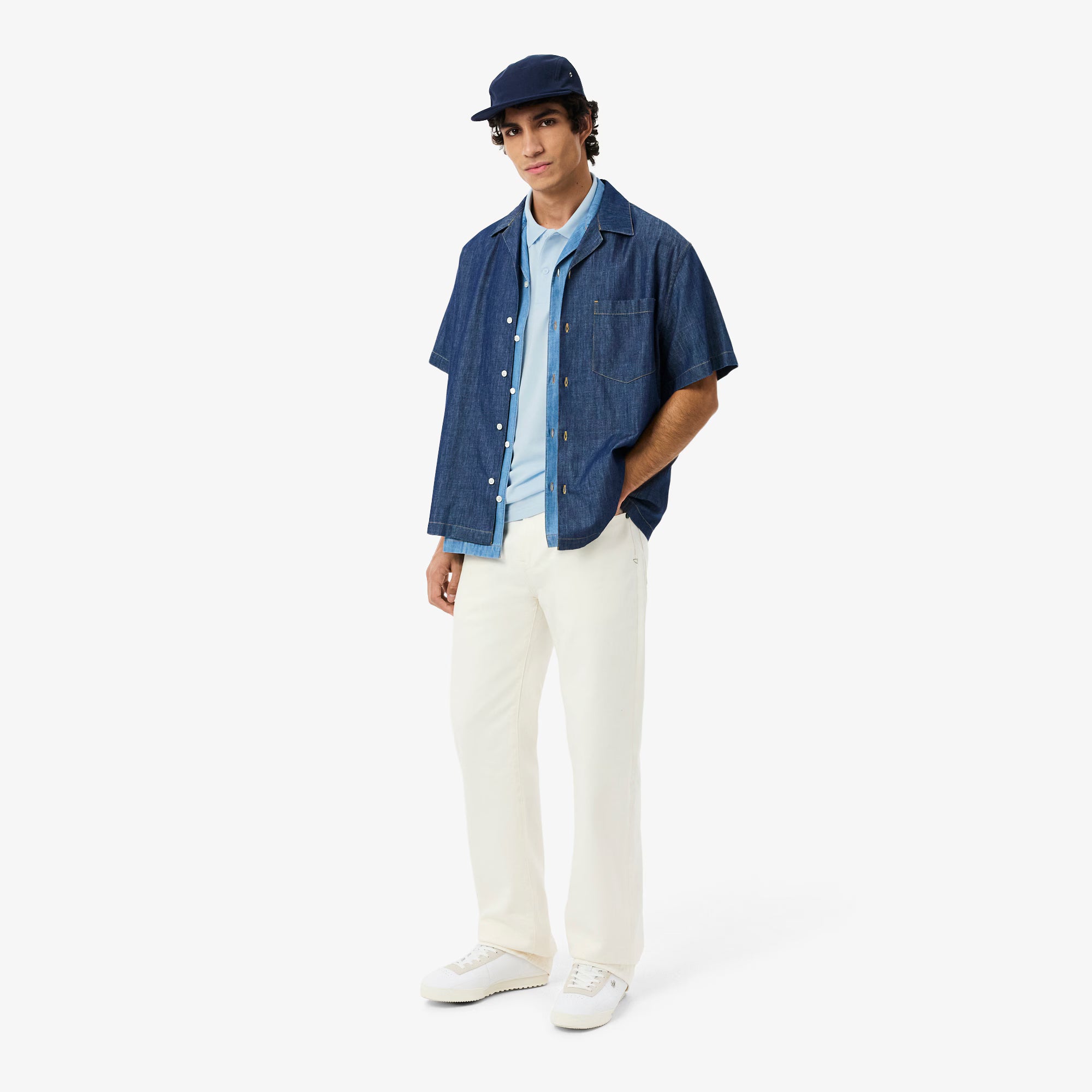 Lacoste miesten pikeepaita Reg Fit Sport Cotton Blend Polo Shirt, vaaleansininen