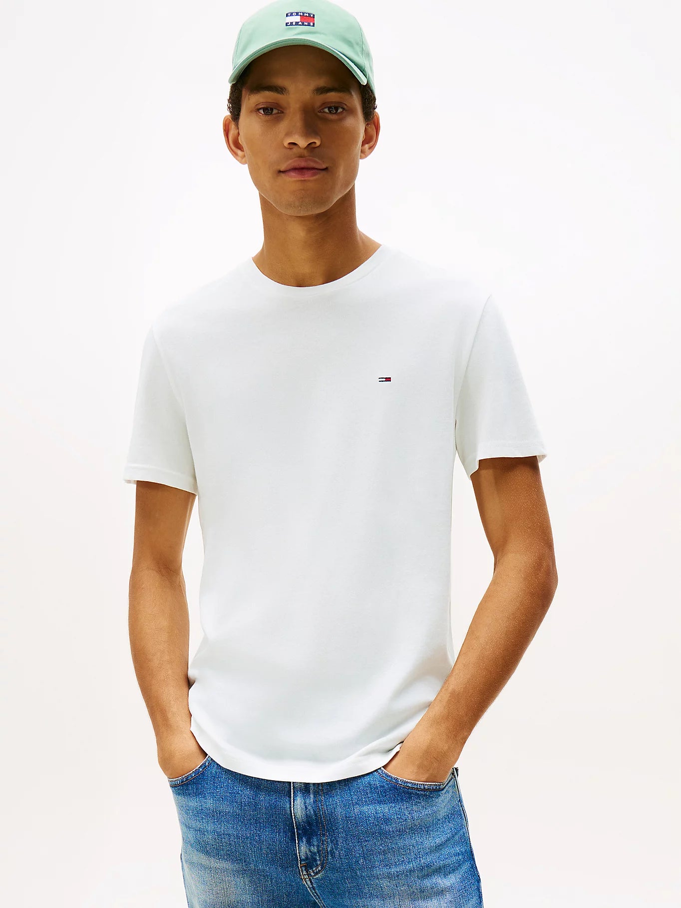 Tommy Jeans miesten t-paita K TJM XSLIM Tee Ext, valkoinen