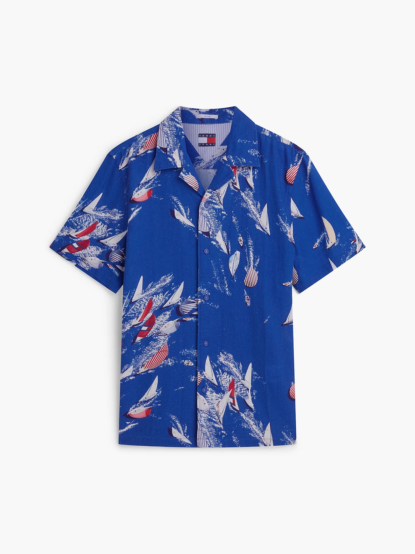 Tommy Jeans miesten kauluspaita Regular, sininen kuosi