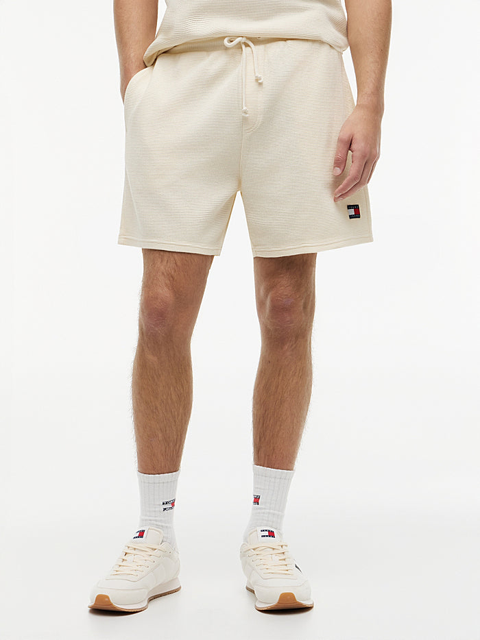 Tommy Jeans miesten collegeshortsit Waffled Beach Short, kerma