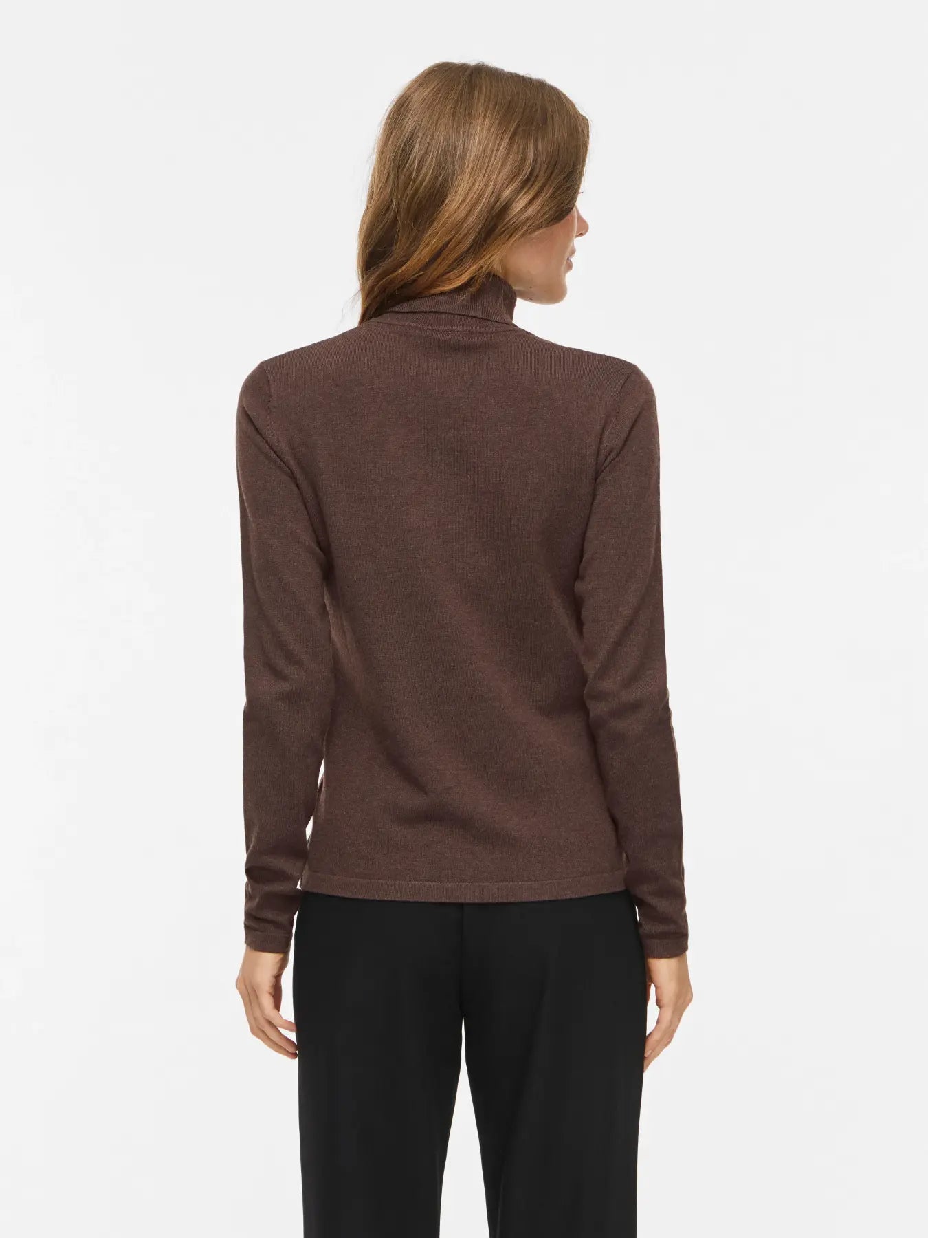 Vila naisten neulepusero Vimalu Rollneck, Coffee Bean
