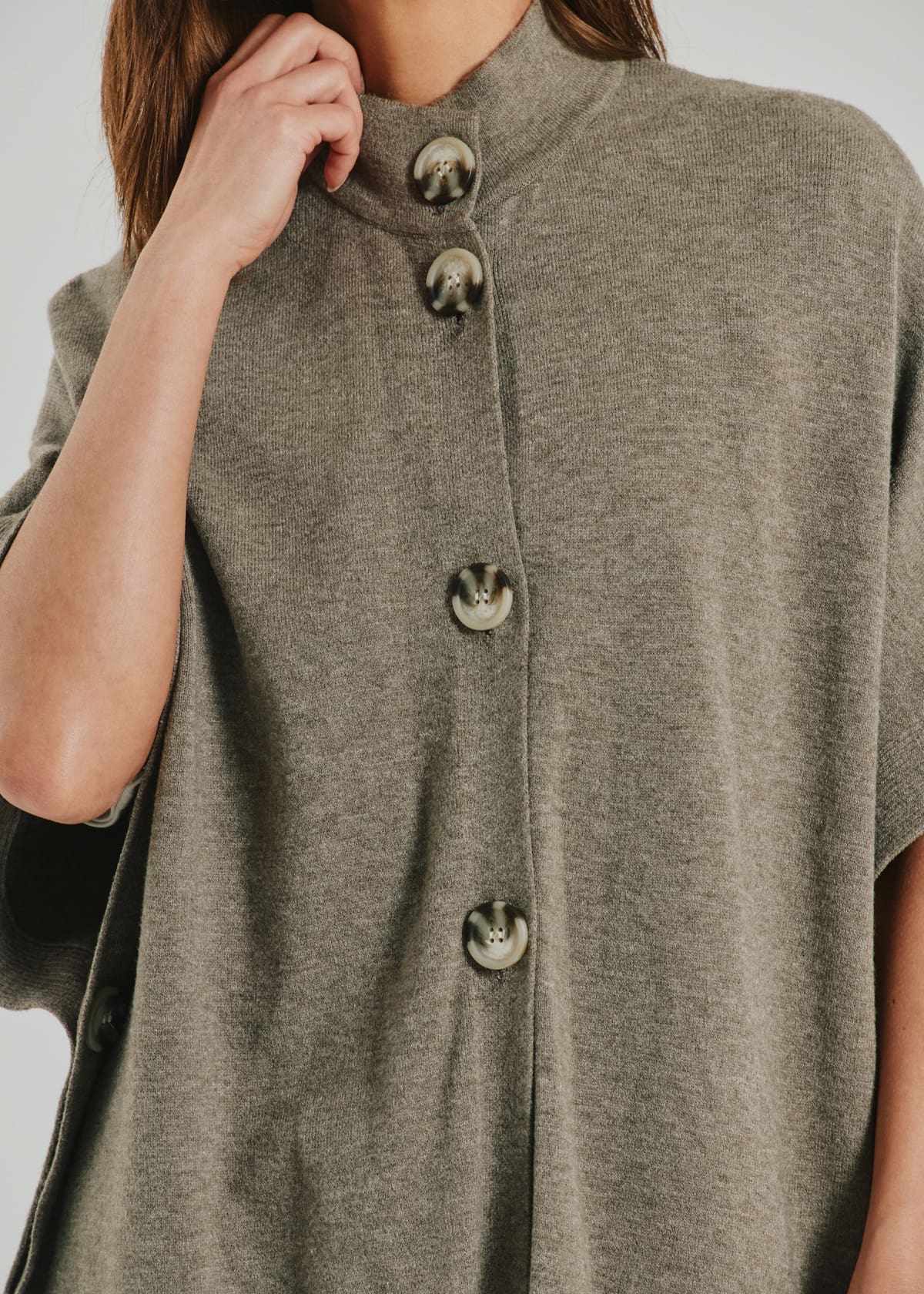 Freequent naisten poncho Claura, Morel Melange