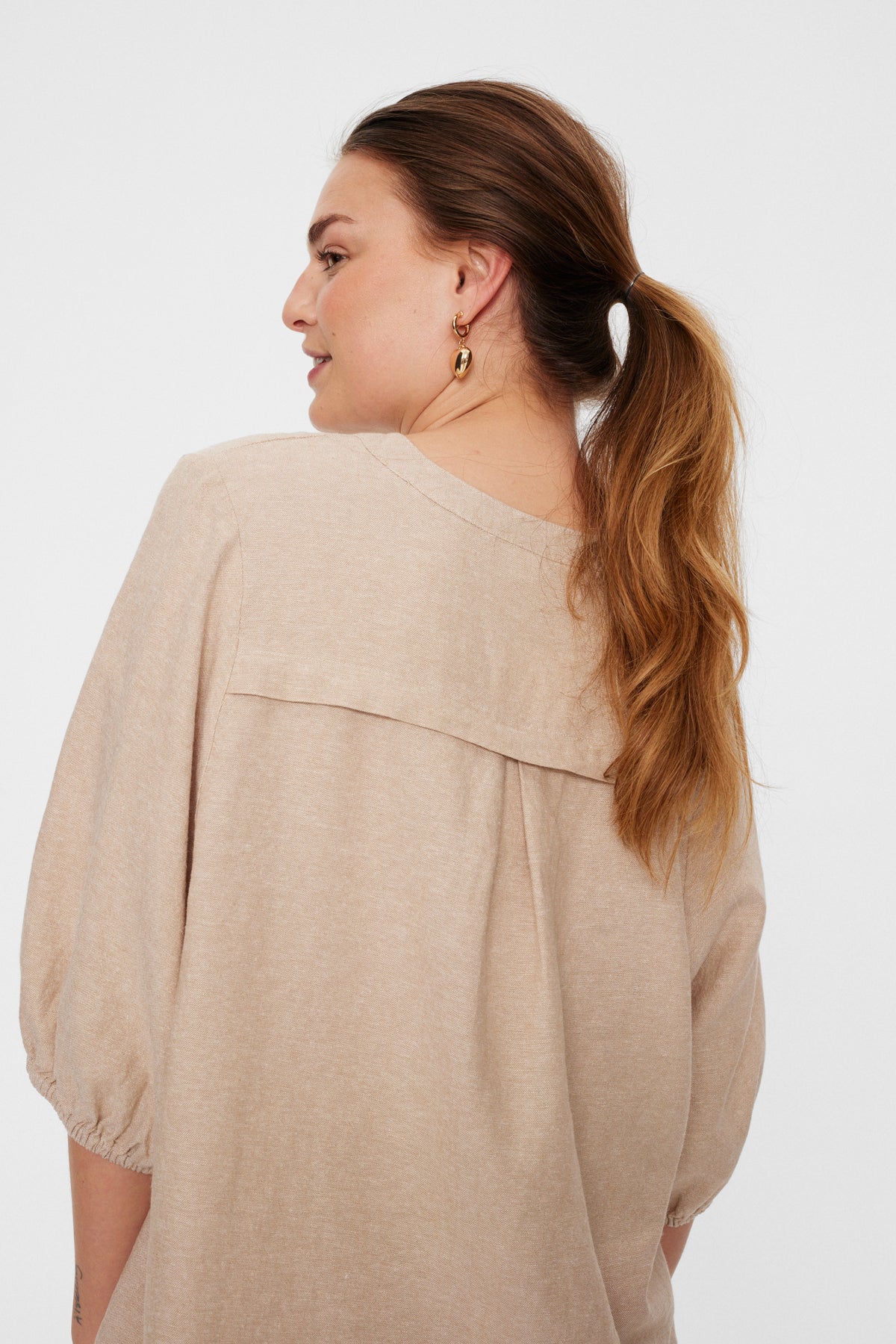 Freequent naisten pusero FQLava-Blouse, vaalea beige