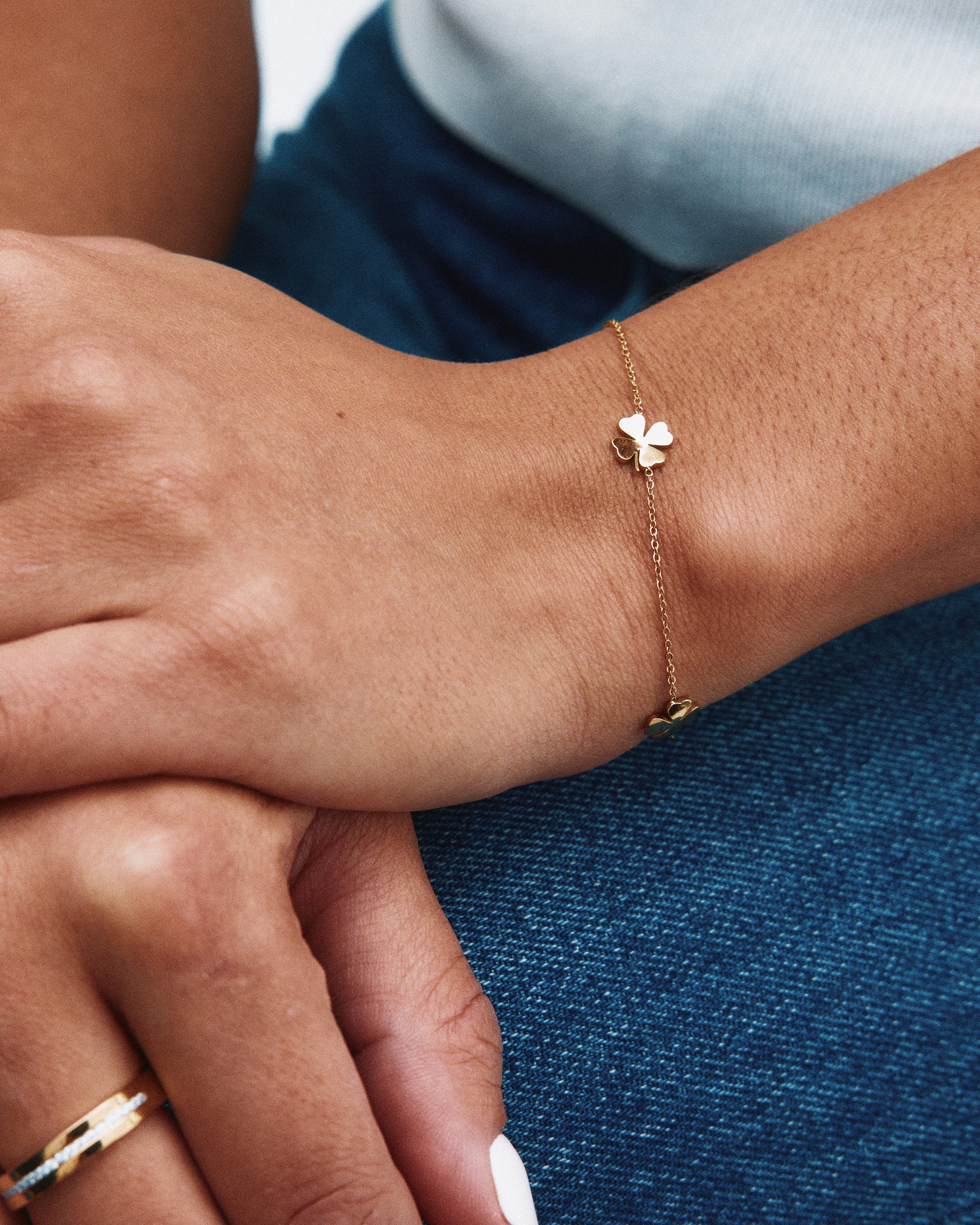 Edblad naisten rannekoru Lucky Bracelet Mini Gold, Gold pleated