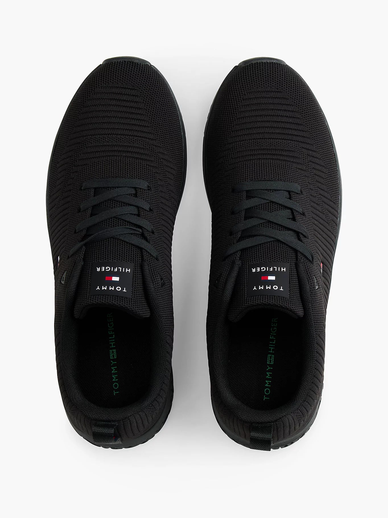 Tommy Hilfiger miesten lenkkarit Corporate Knit Rib Runner, musta